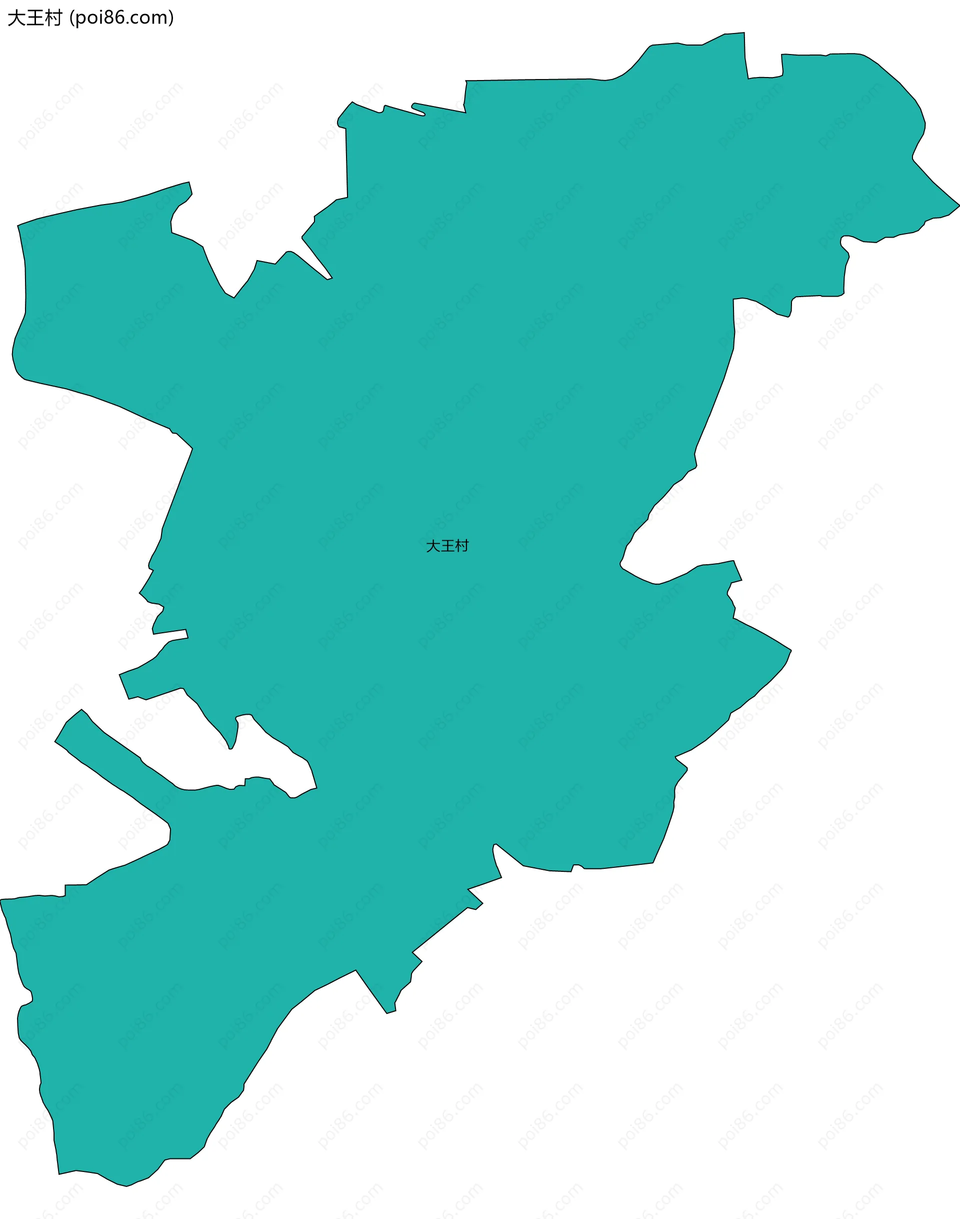 大王村边界地图