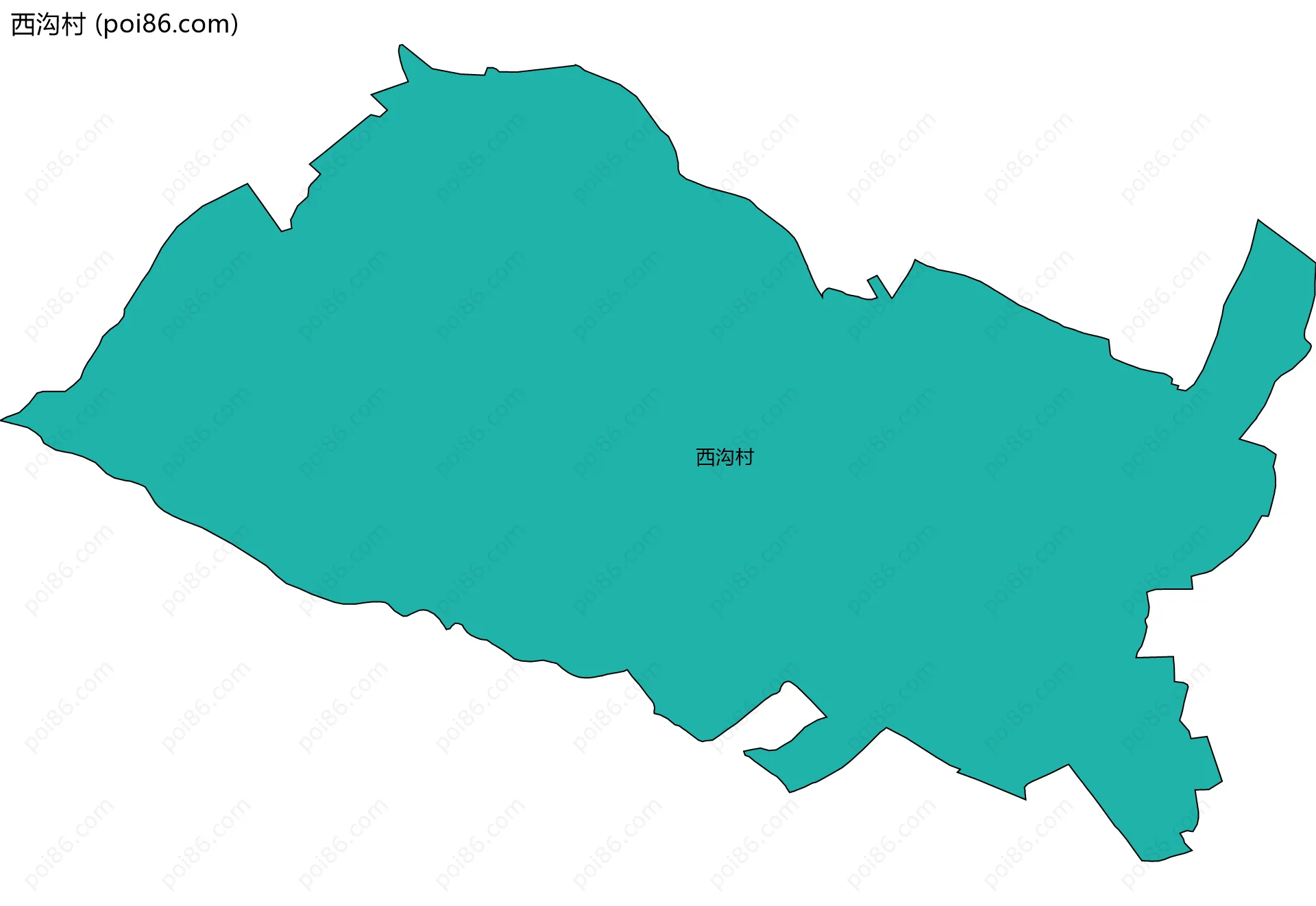 西沟村边界地图