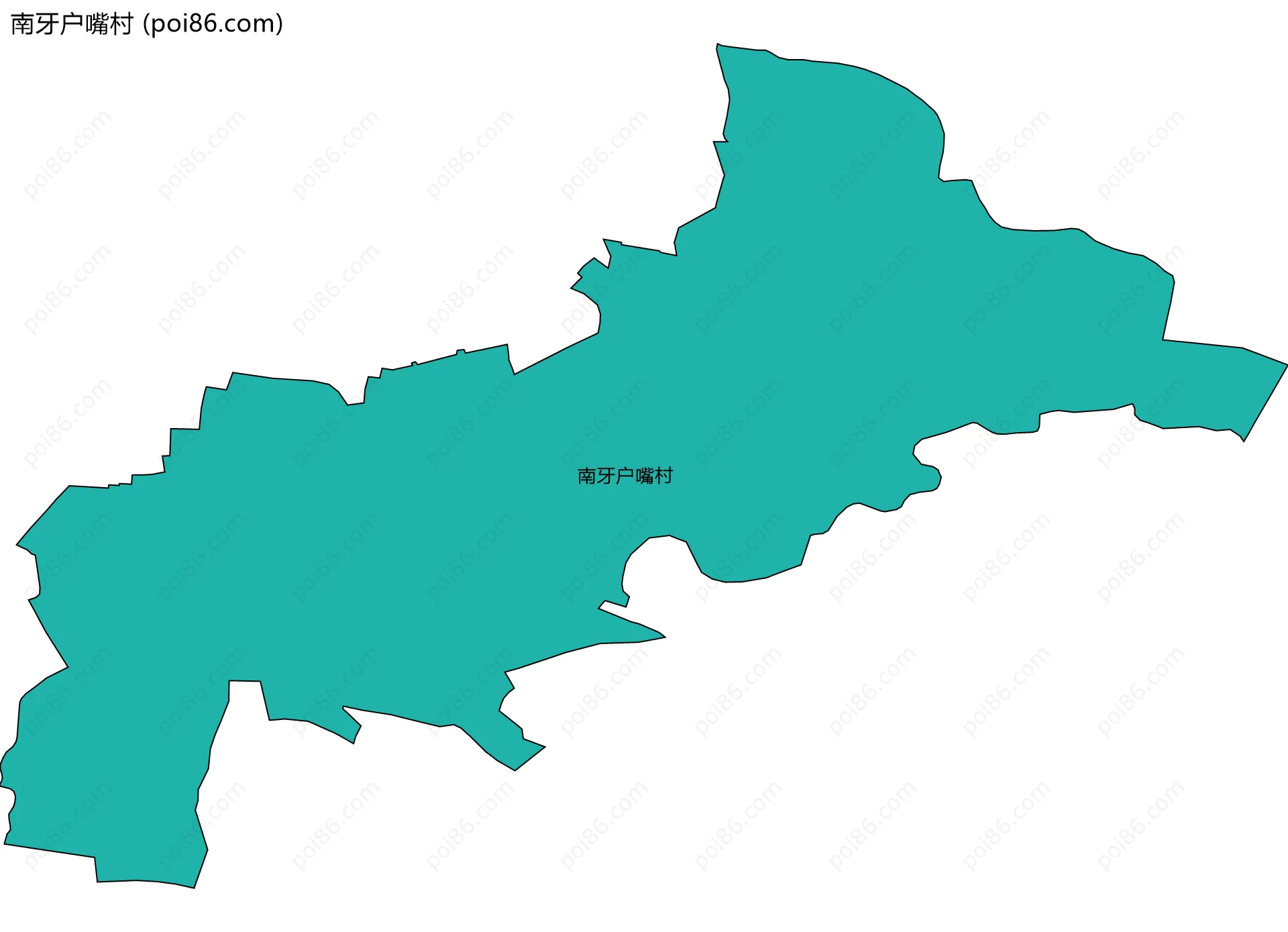 南牙户嘴村边界地图