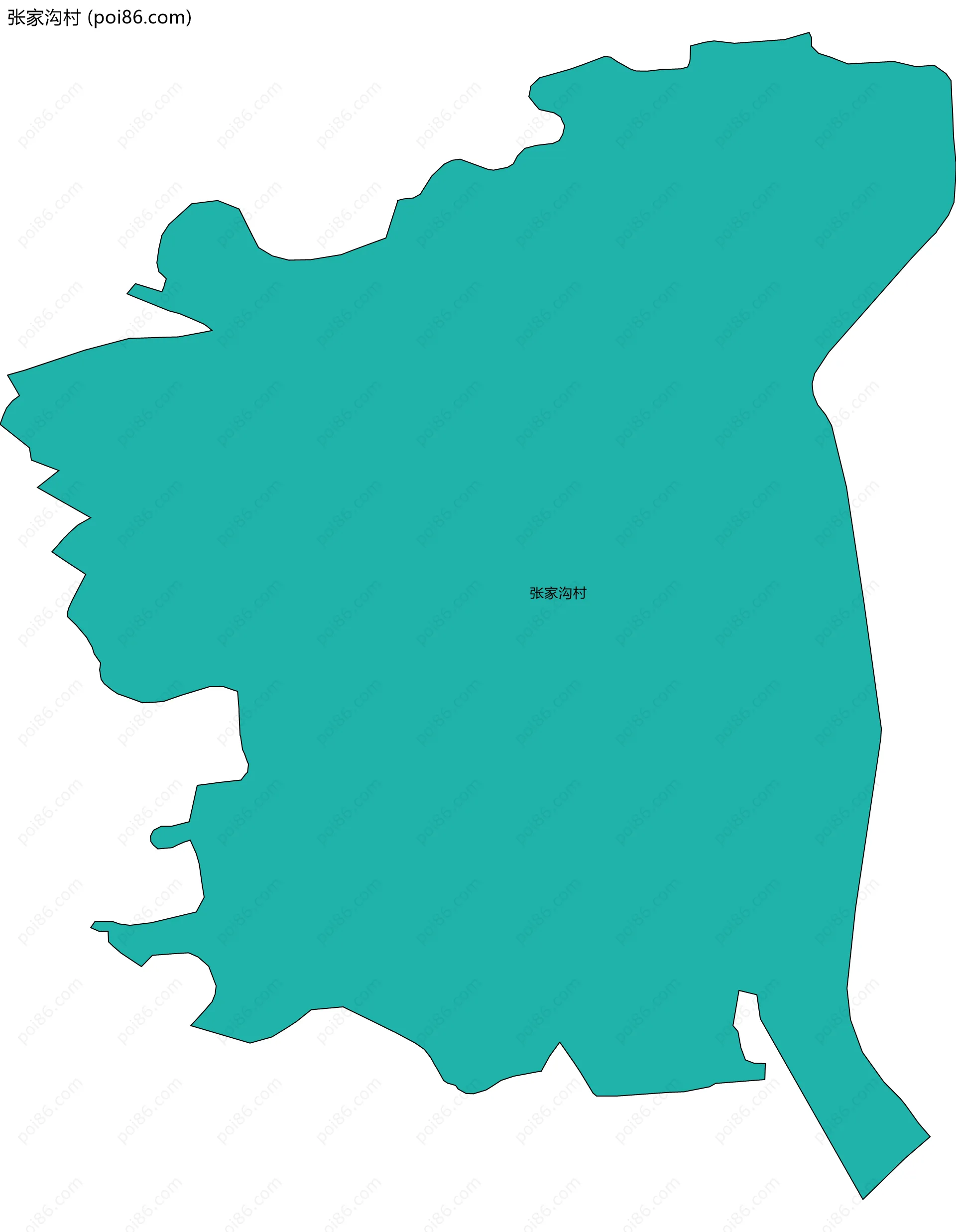 张家沟村边界地图