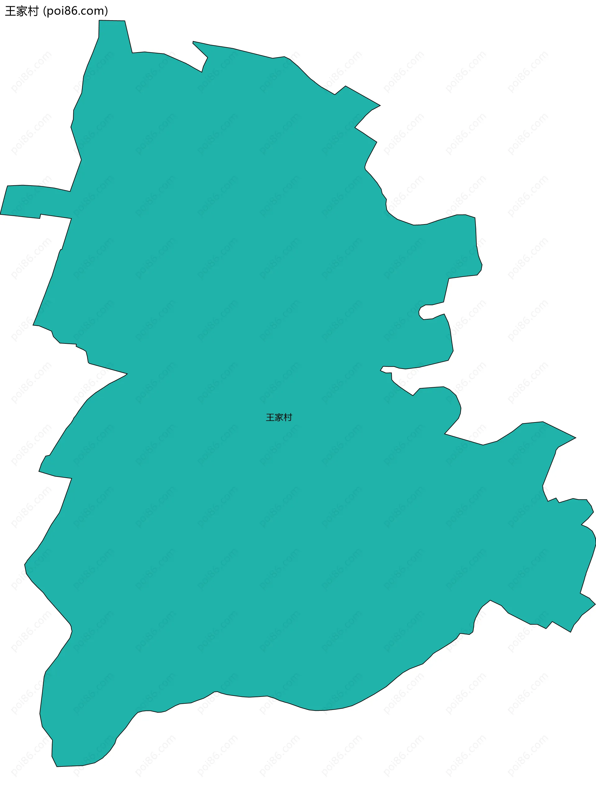 王家村边界地图