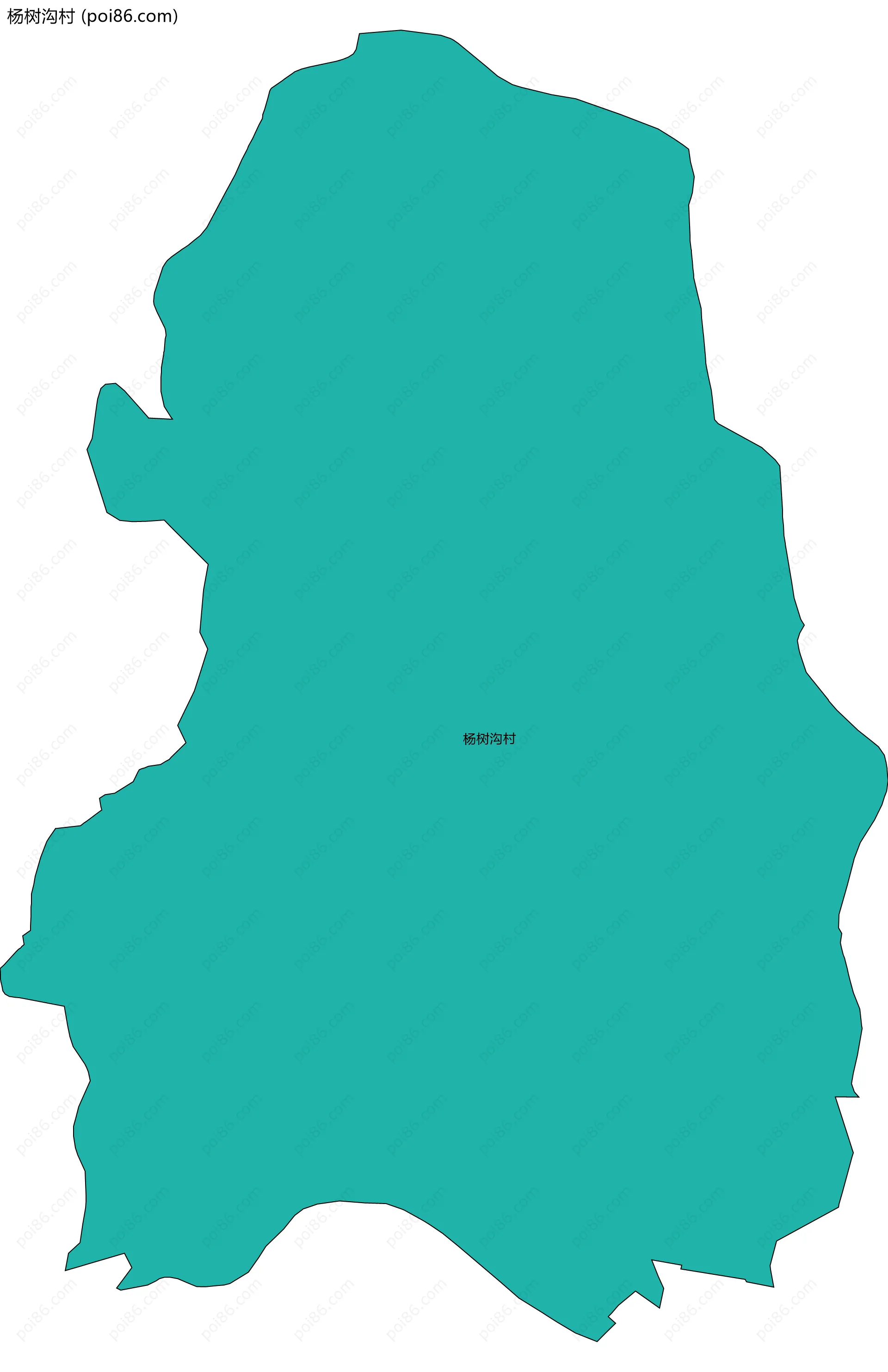 杨树沟村边界地图