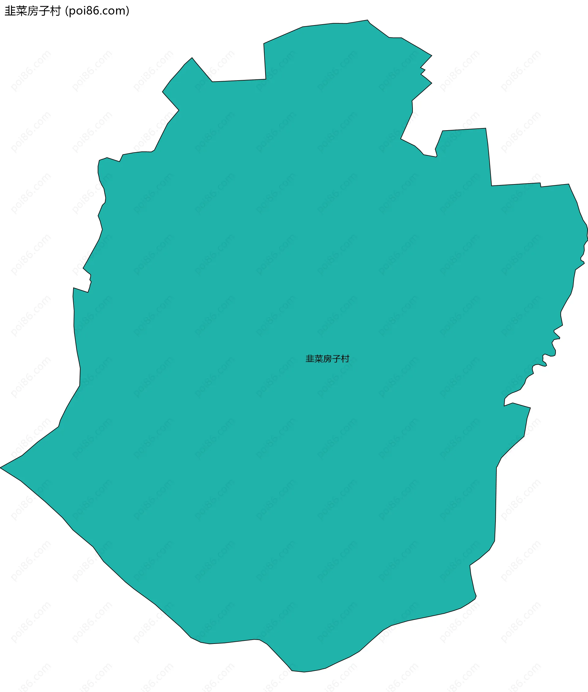 韭菜房子村边界地图