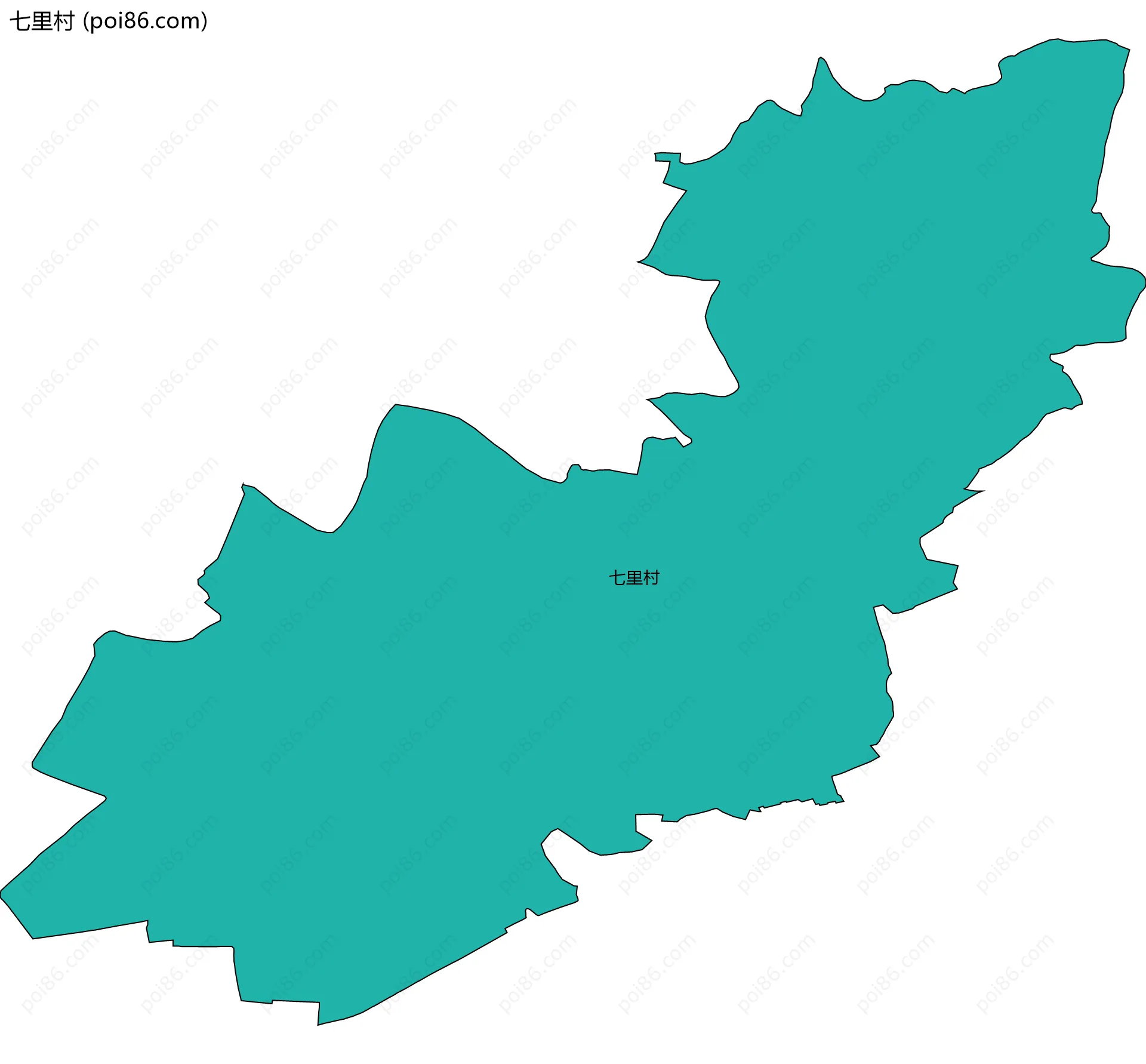 七里村边界地图