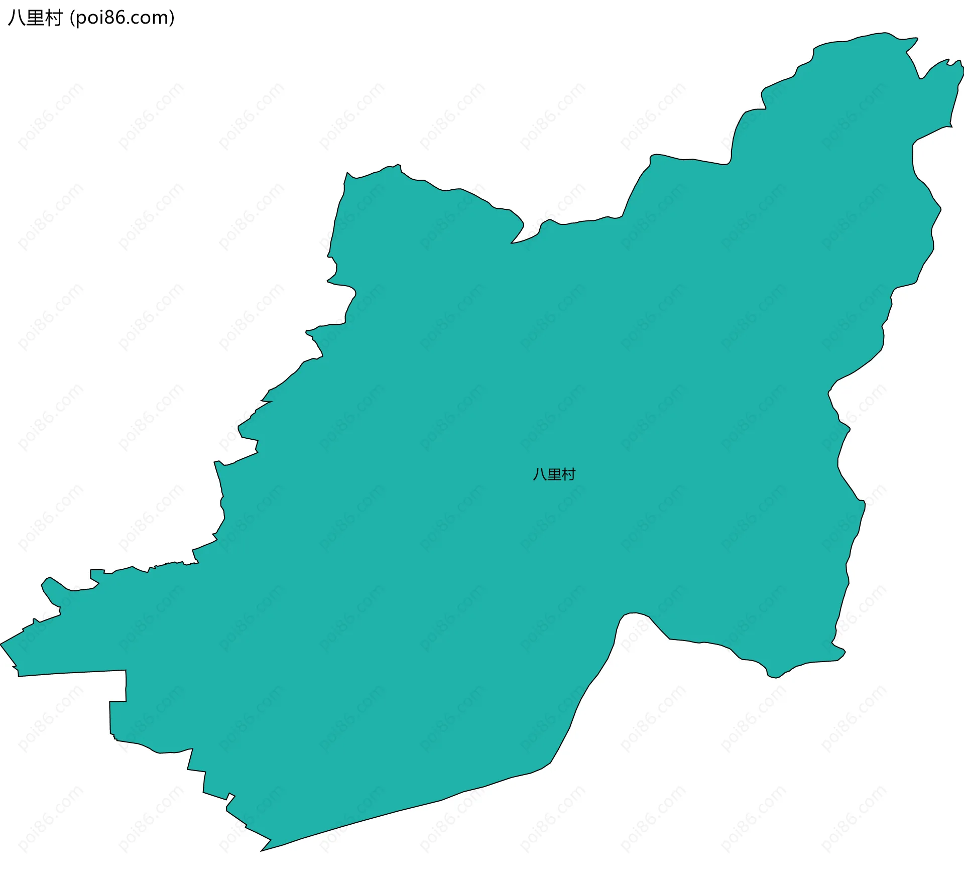 八里村边界地图