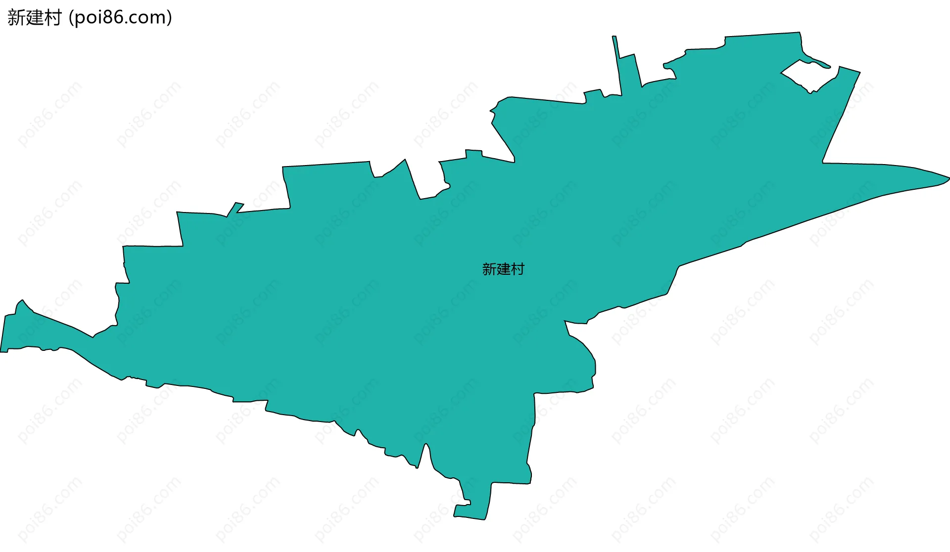 新建村边界地图