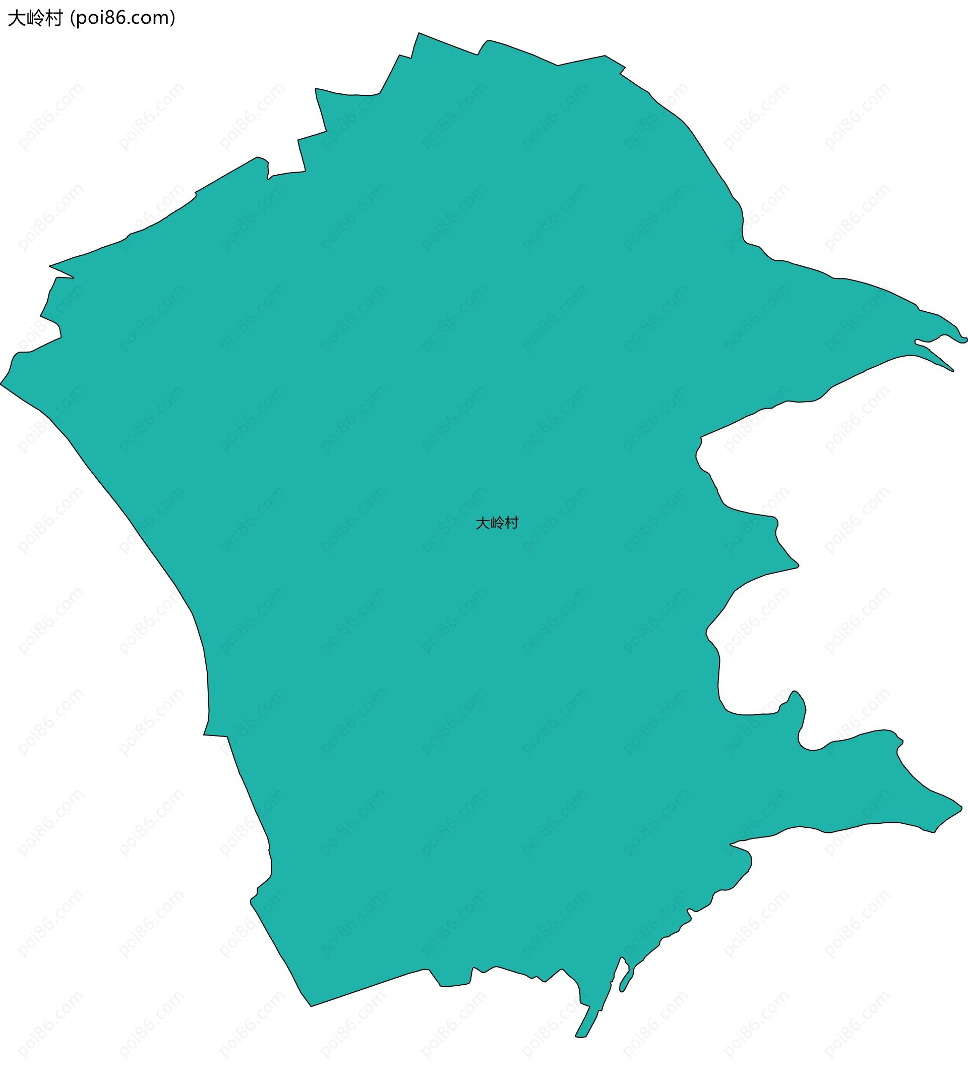 大岭村边界地图