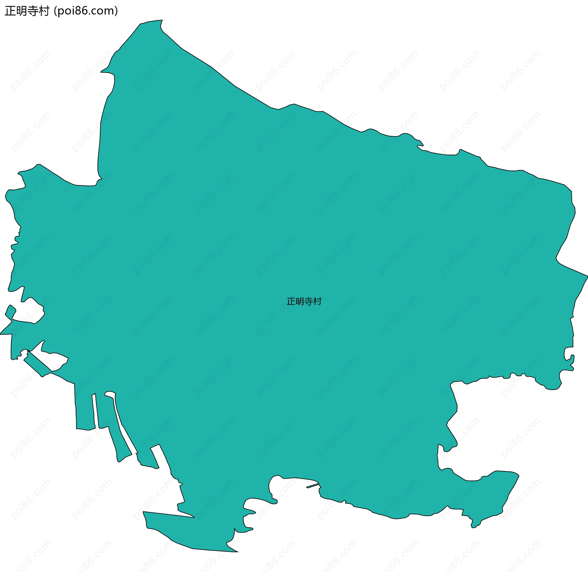 正明寺村边界地图