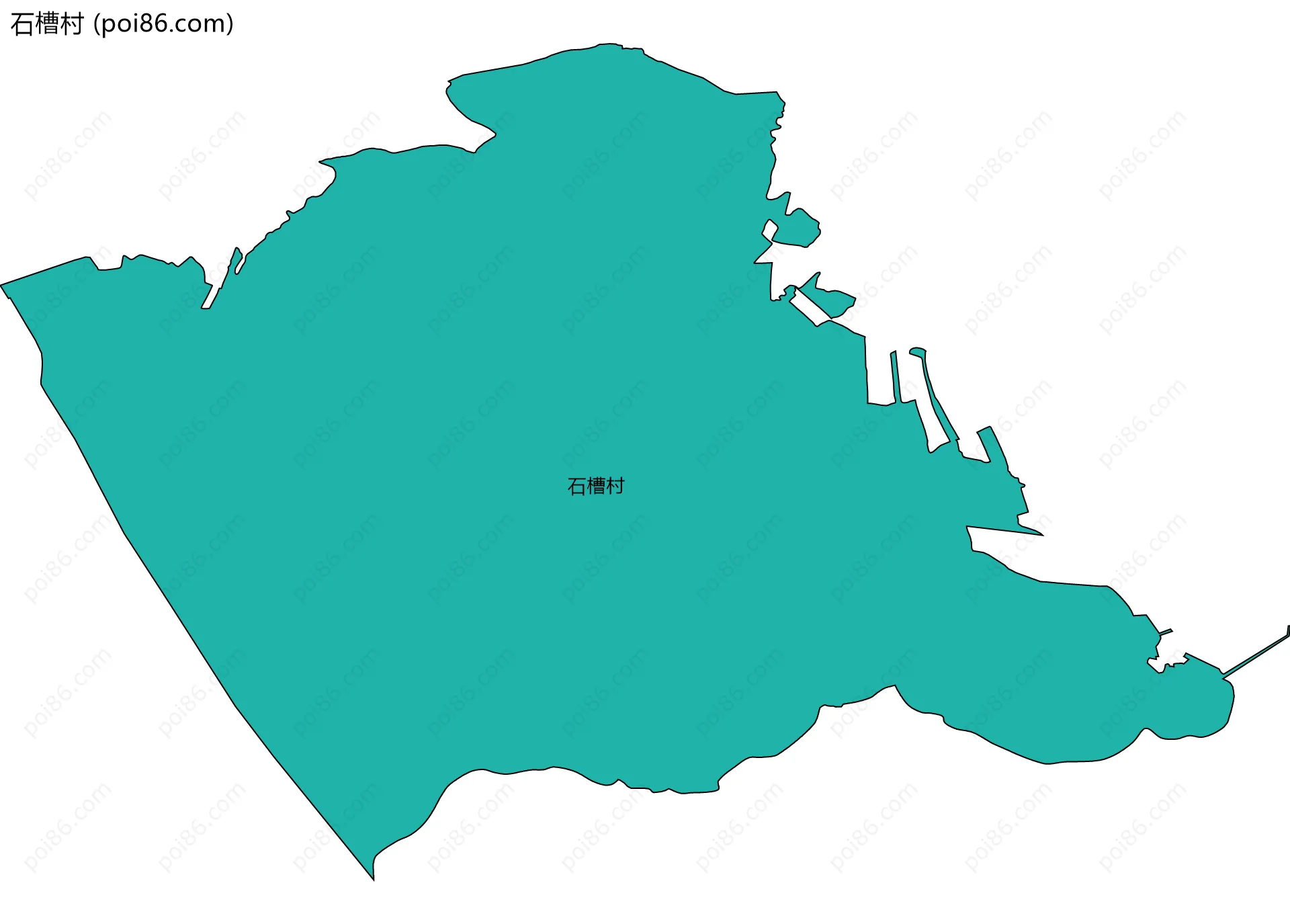 石槽村边界地图
