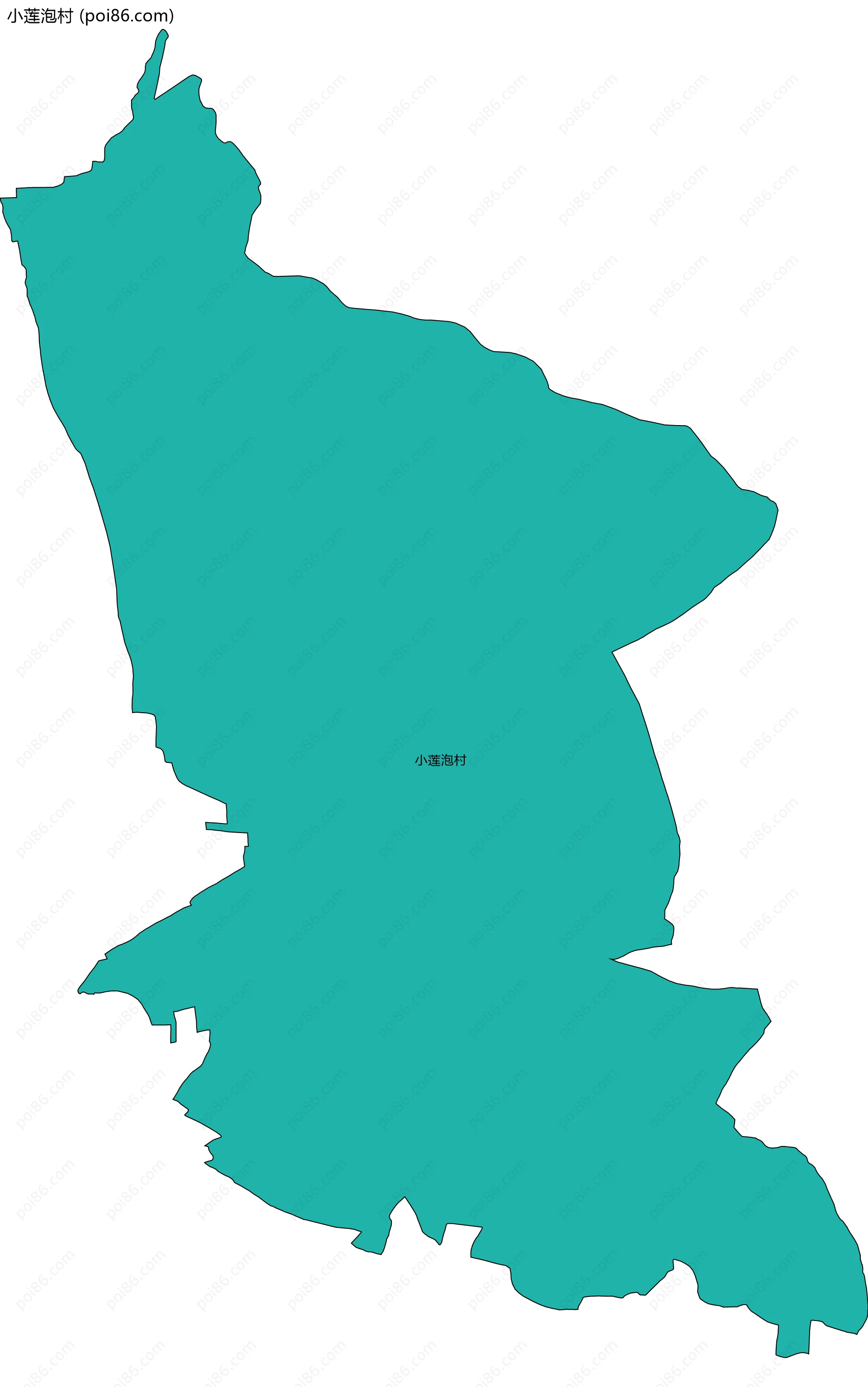 小莲泡村边界地图