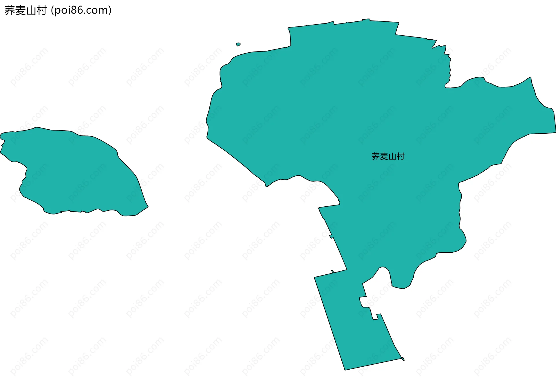 荞麦山村边界地图