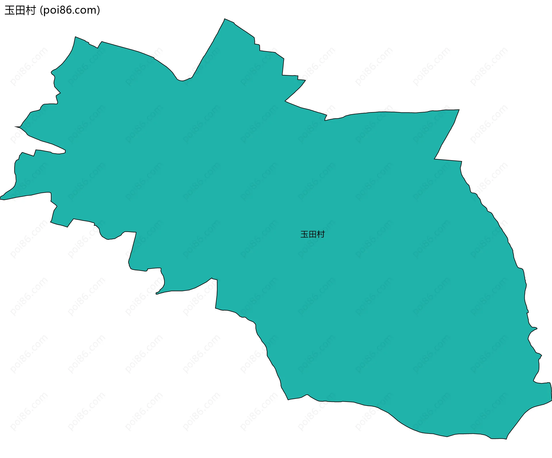 玉田村边界地图