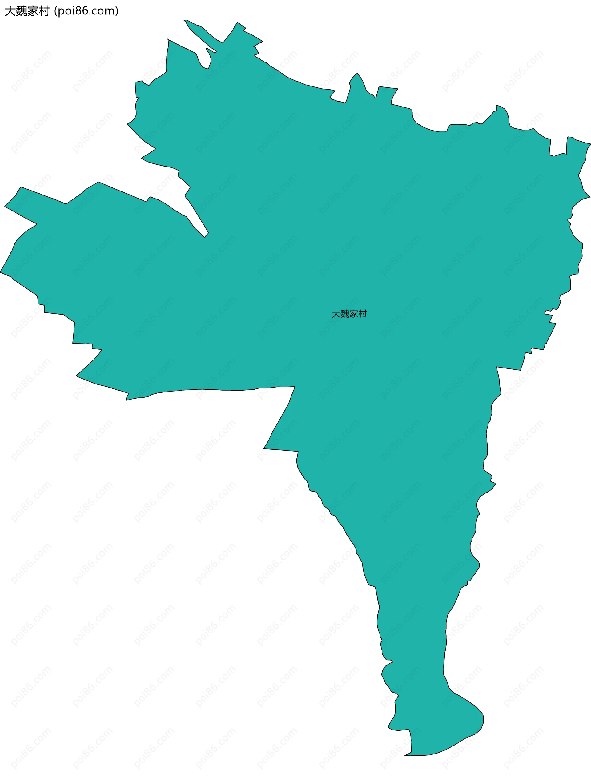 大魏家村边界地图