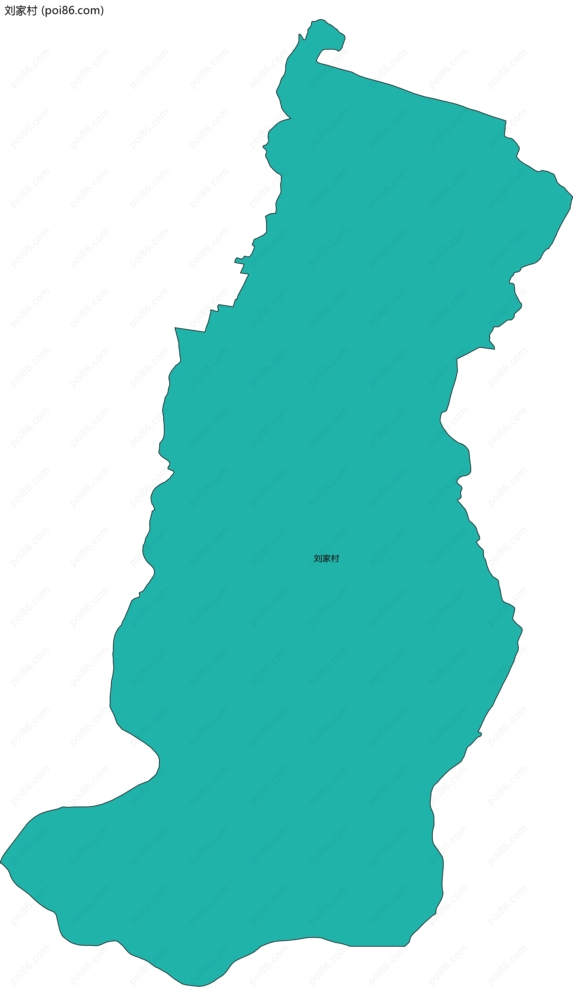 刘家村边界地图