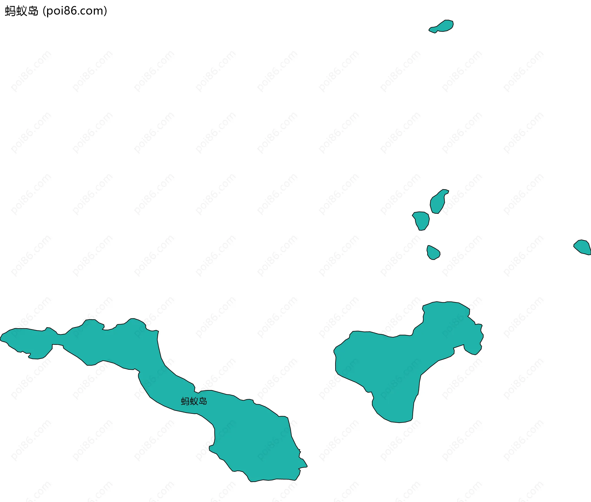 蚂蚁岛边界地图