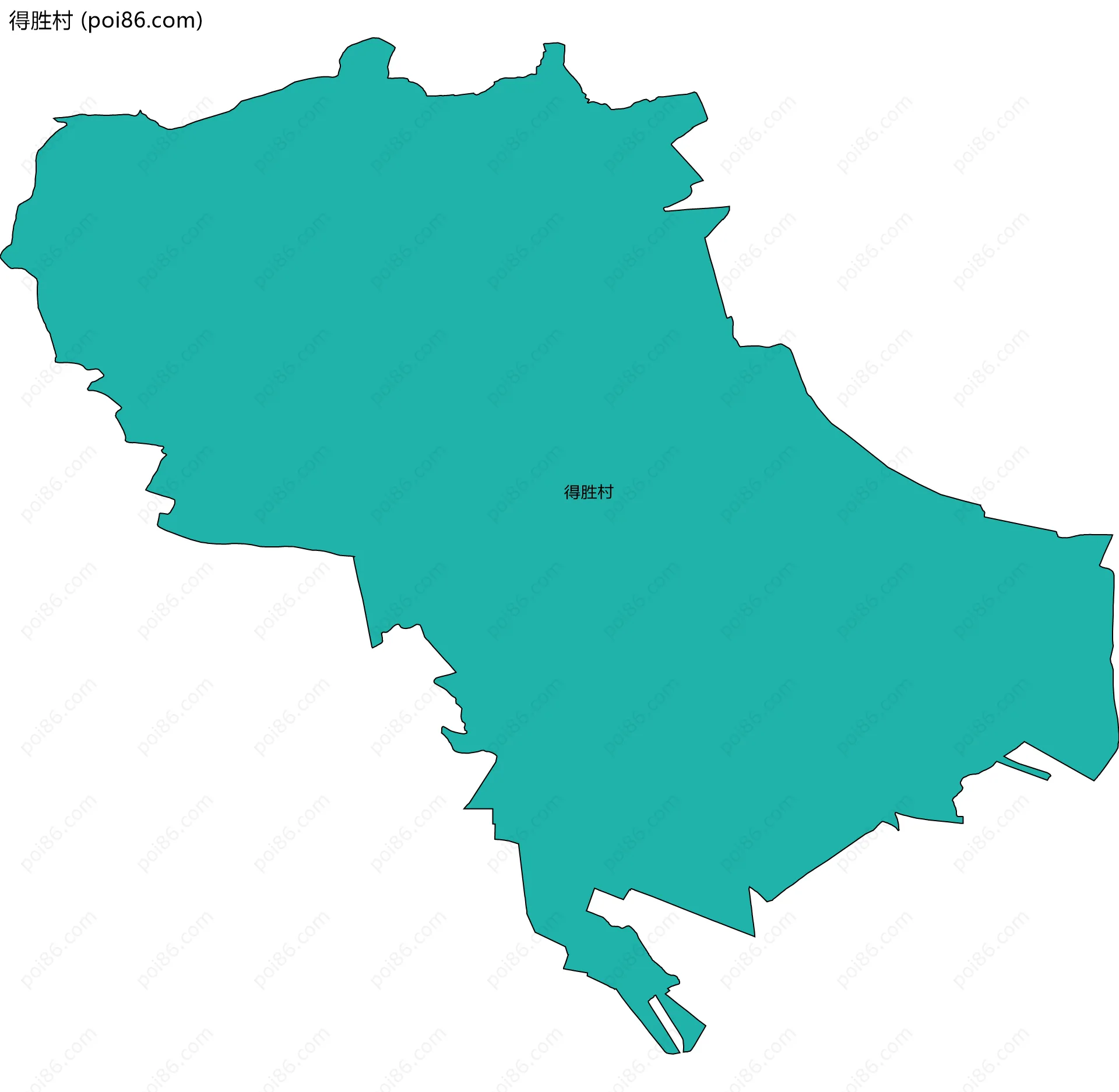 得胜村边界地图