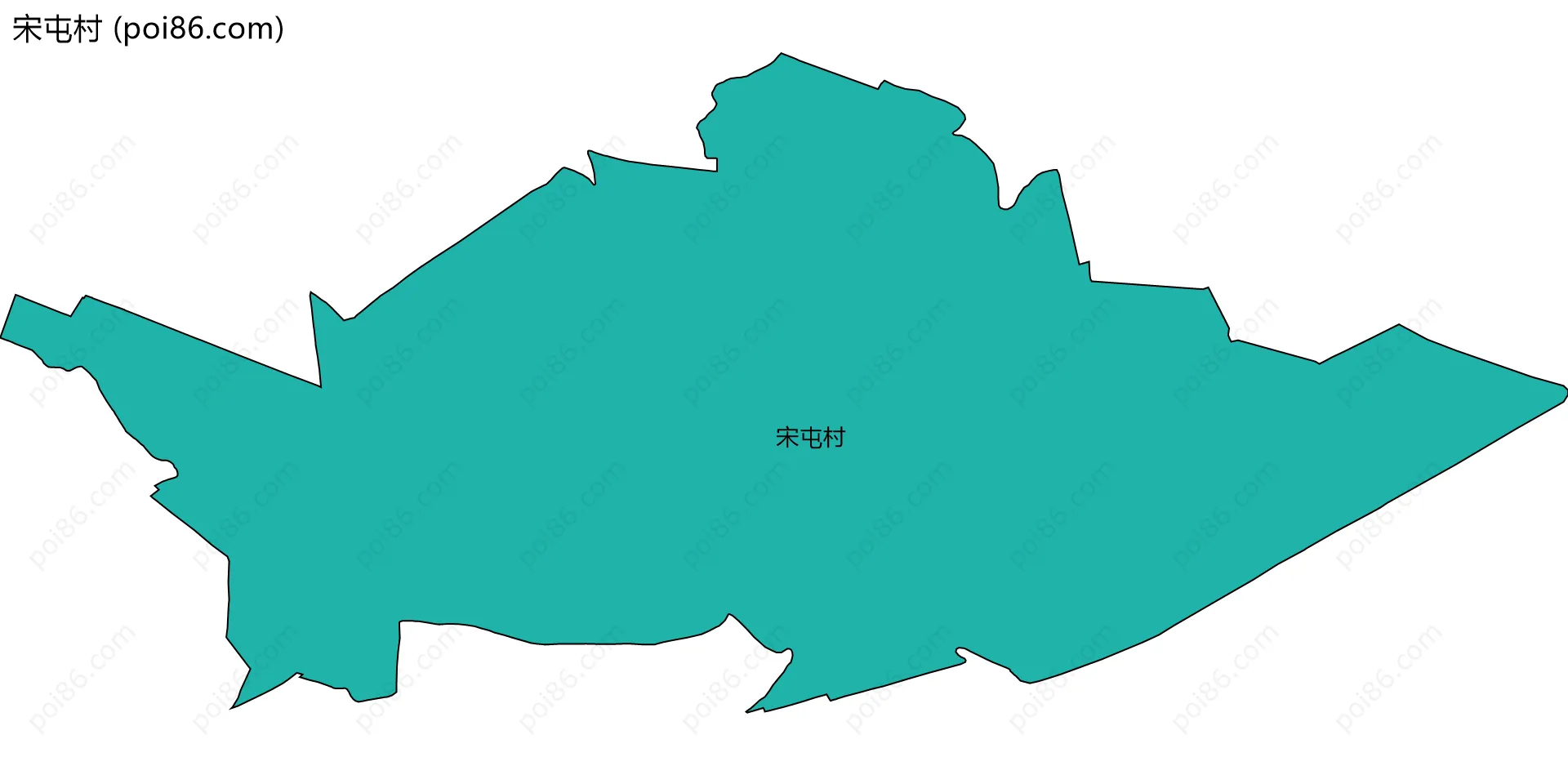 宋屯村边界地图