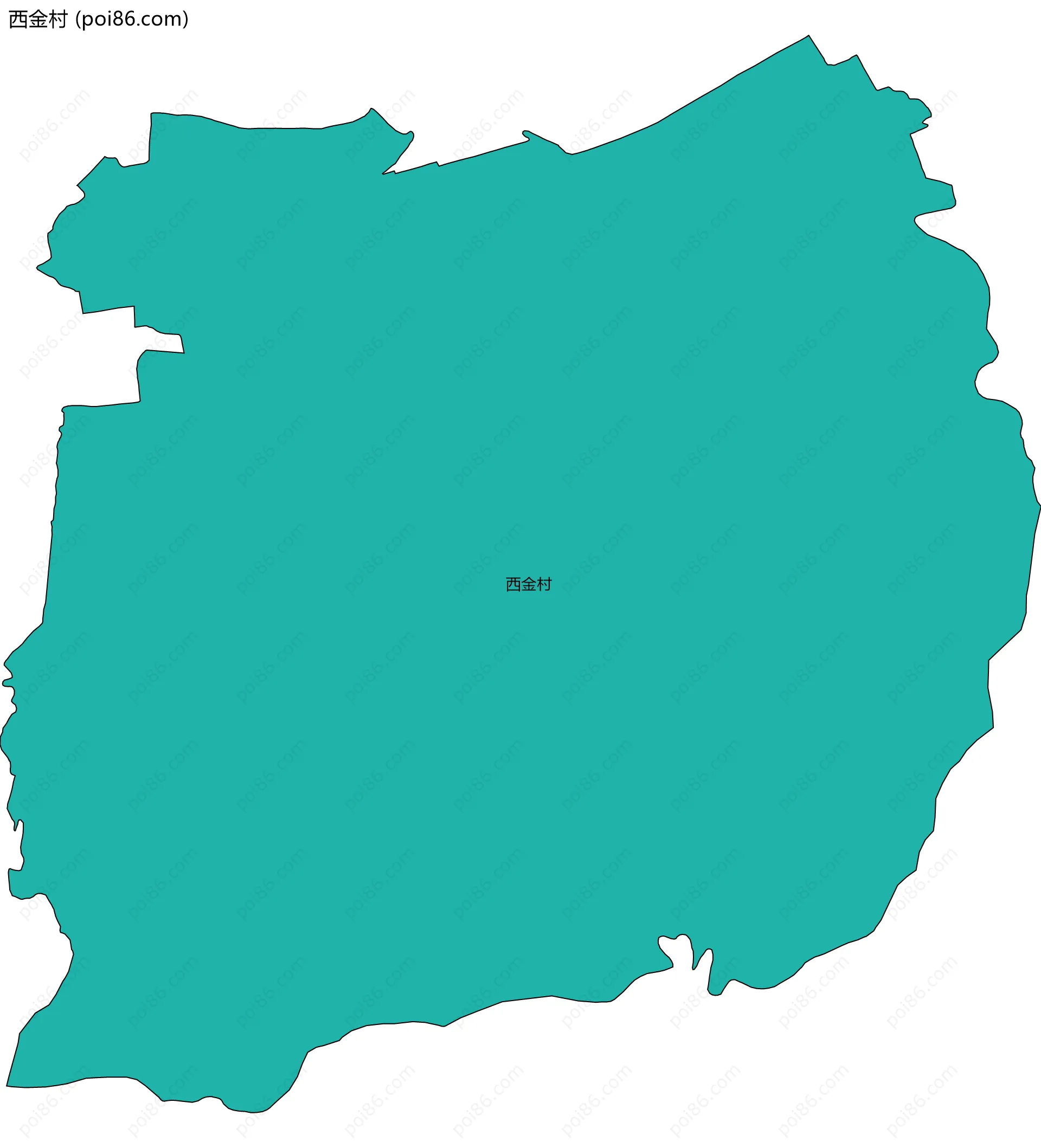 西金村边界地图