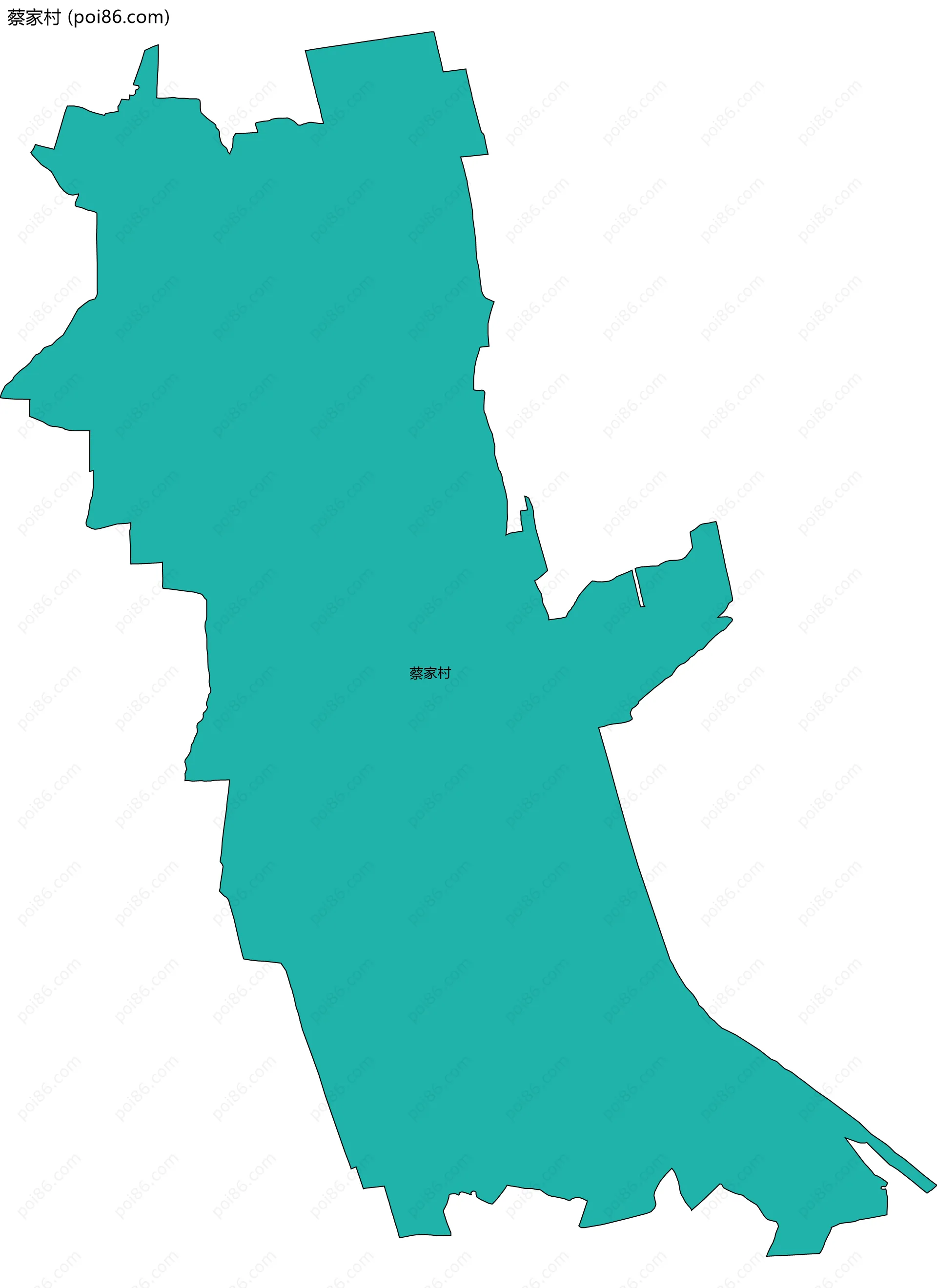 蔡家村边界地图