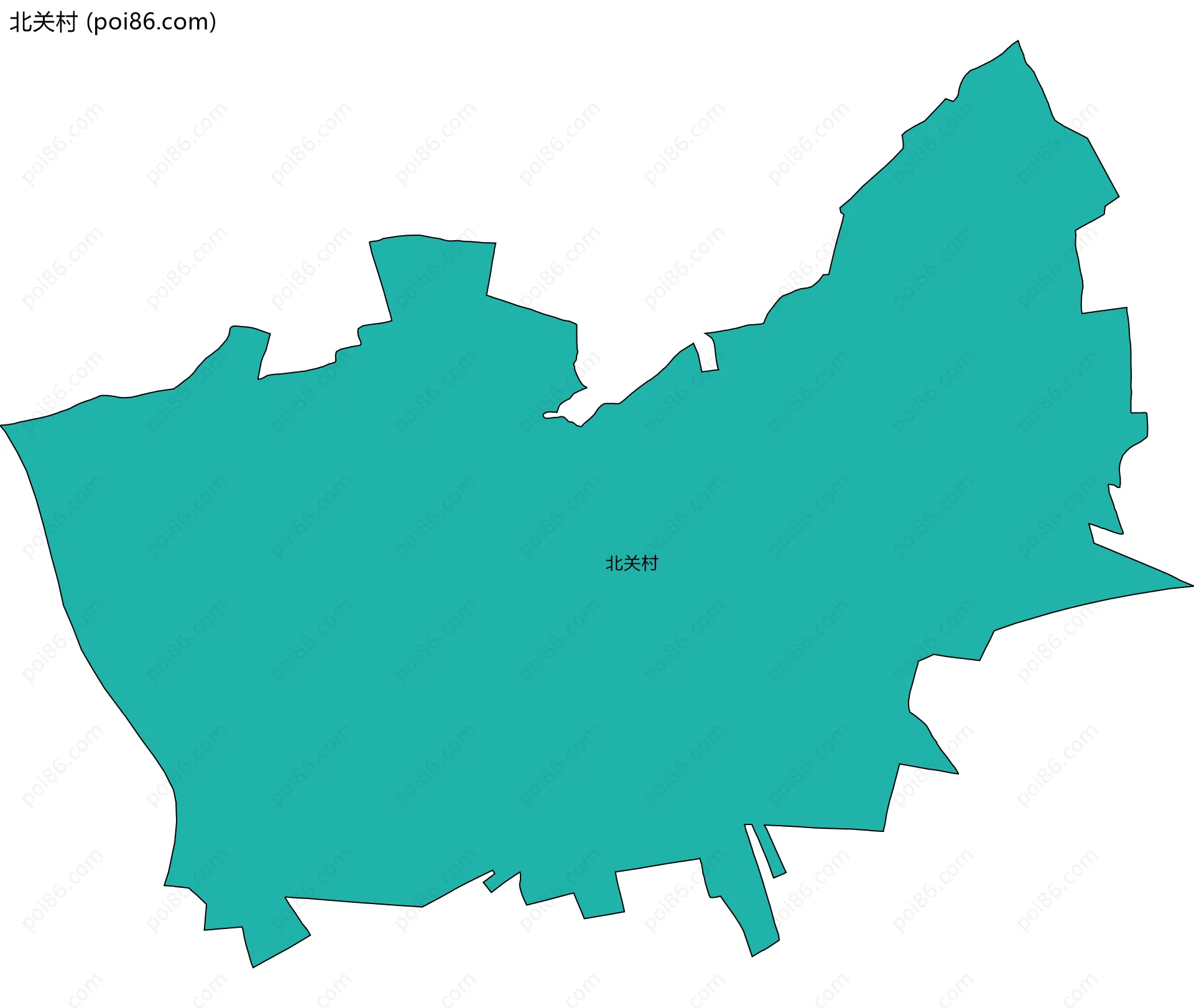 北关村边界地图