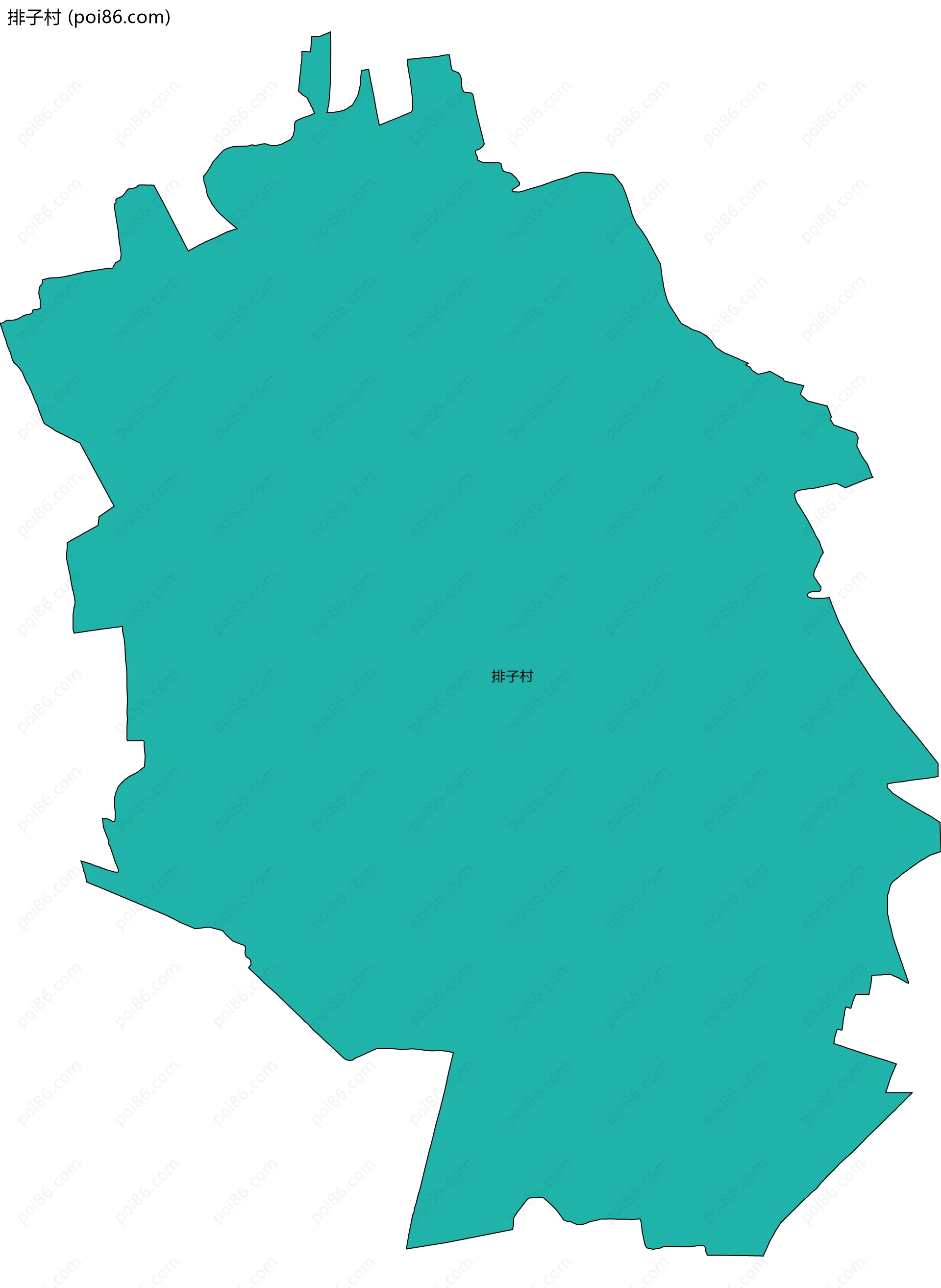 排子村边界地图