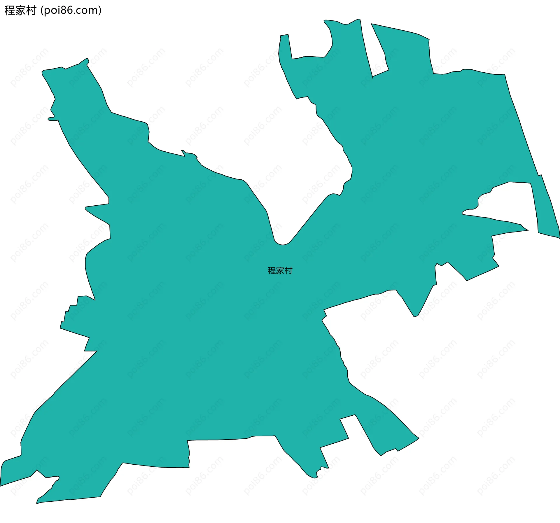 程家村边界地图