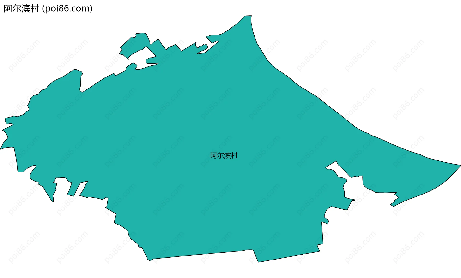 阿尔滨村边界地图