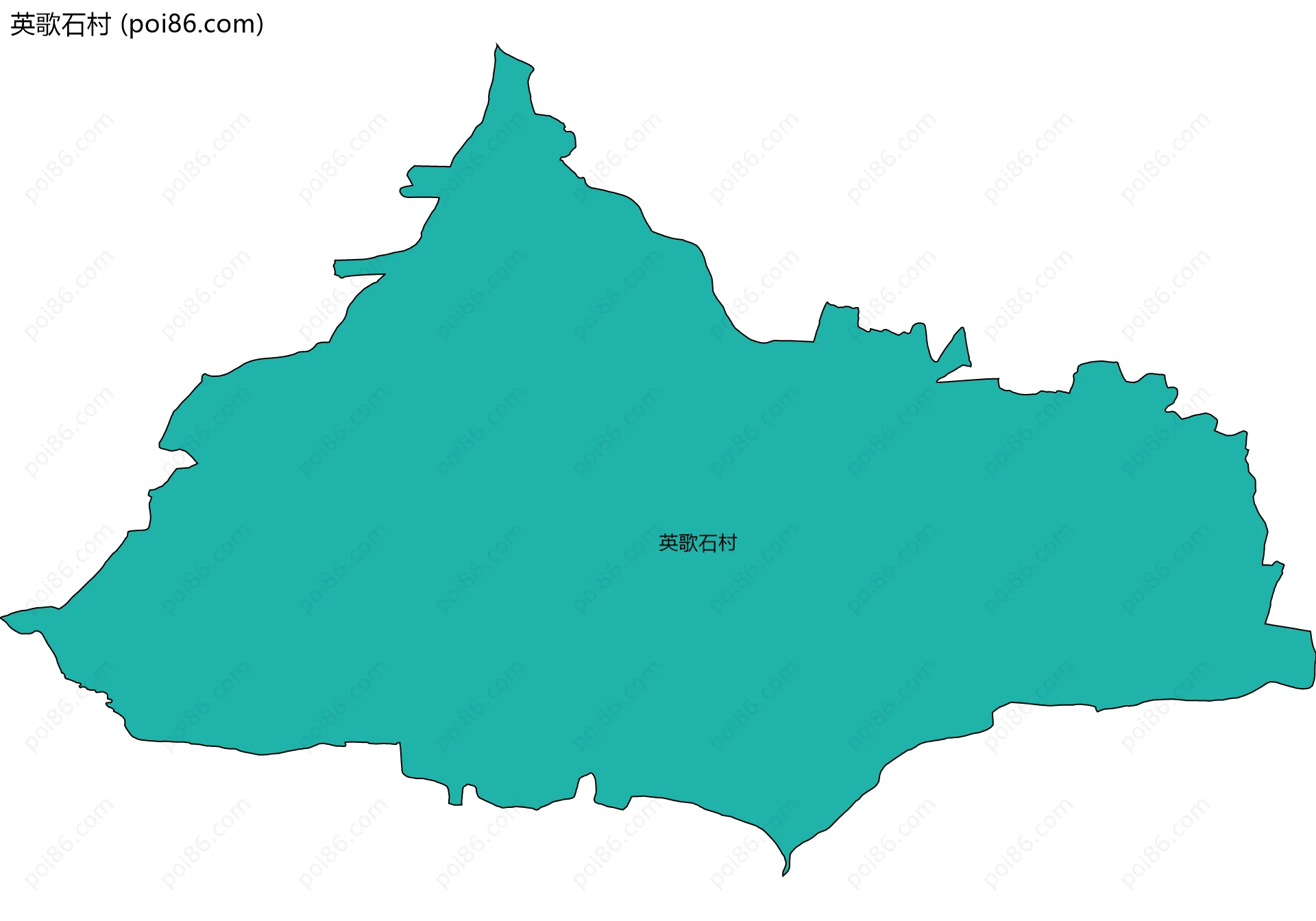 英歌石村边界地图