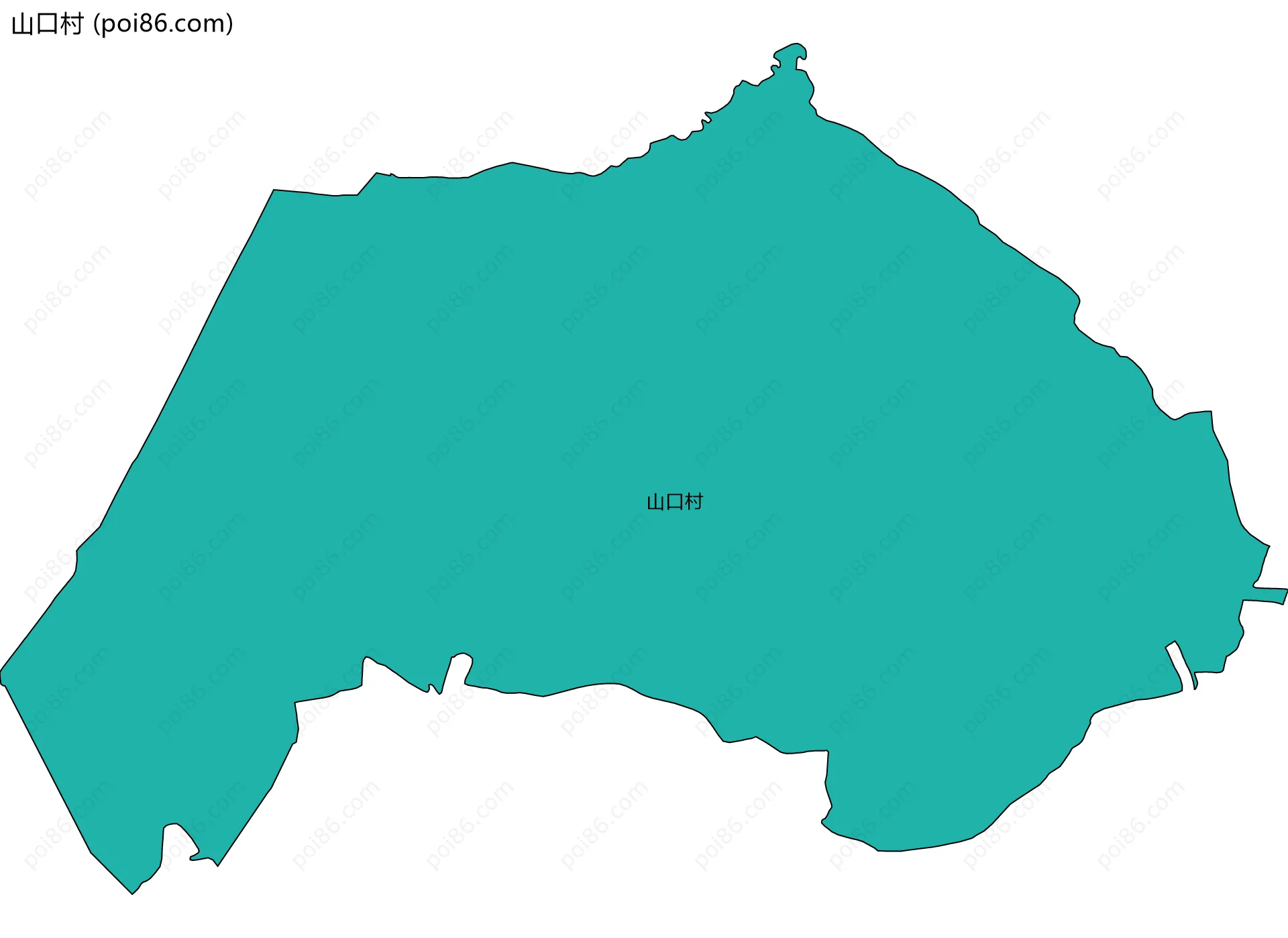 山口村边界地图
