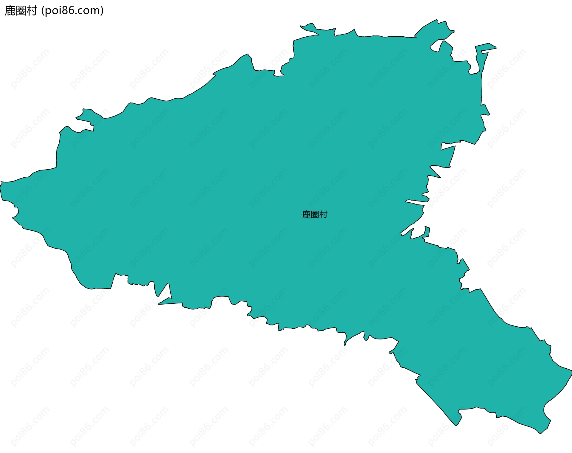 鹿圈村边界地图
