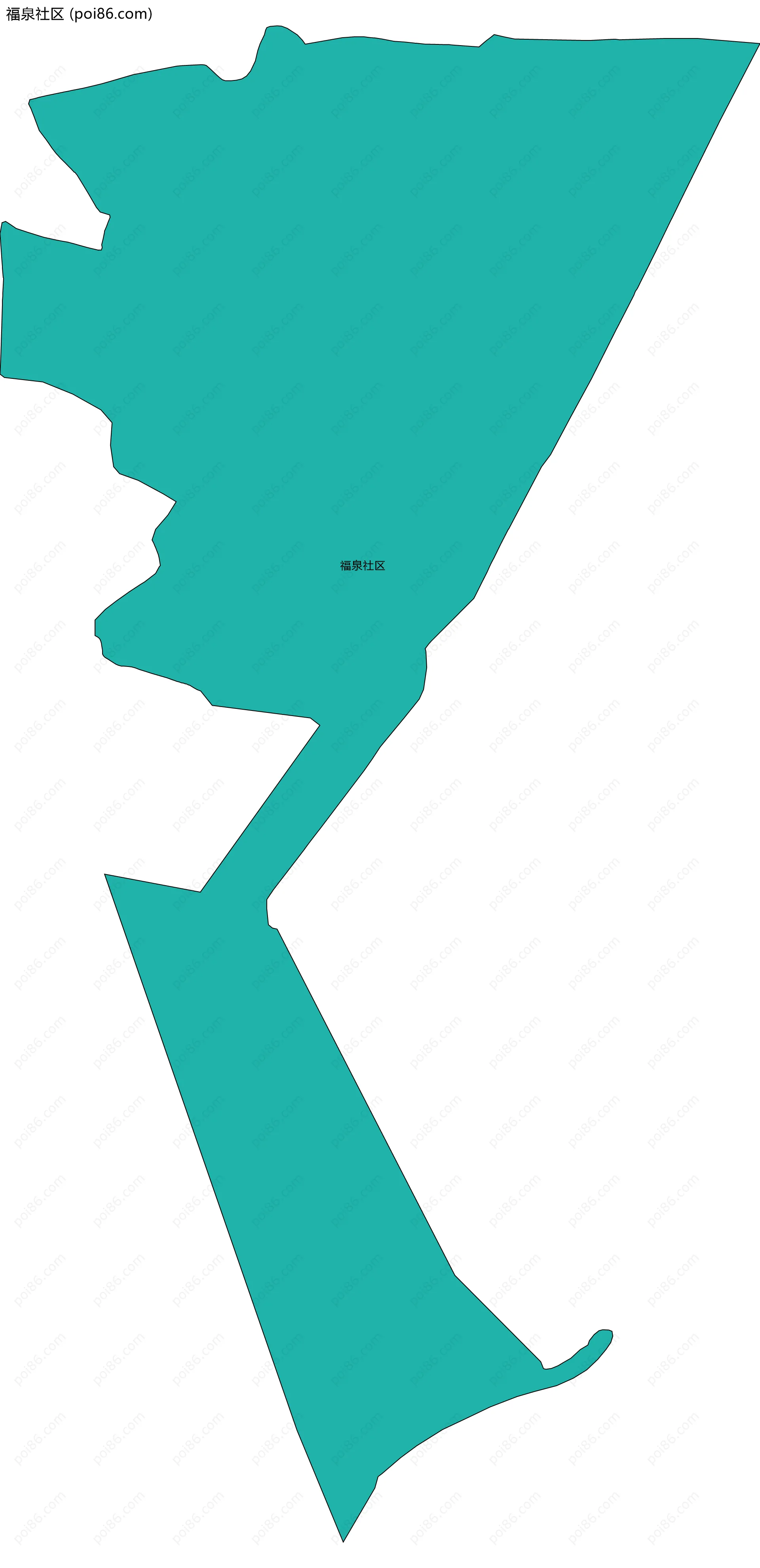 福泉社区边界地图