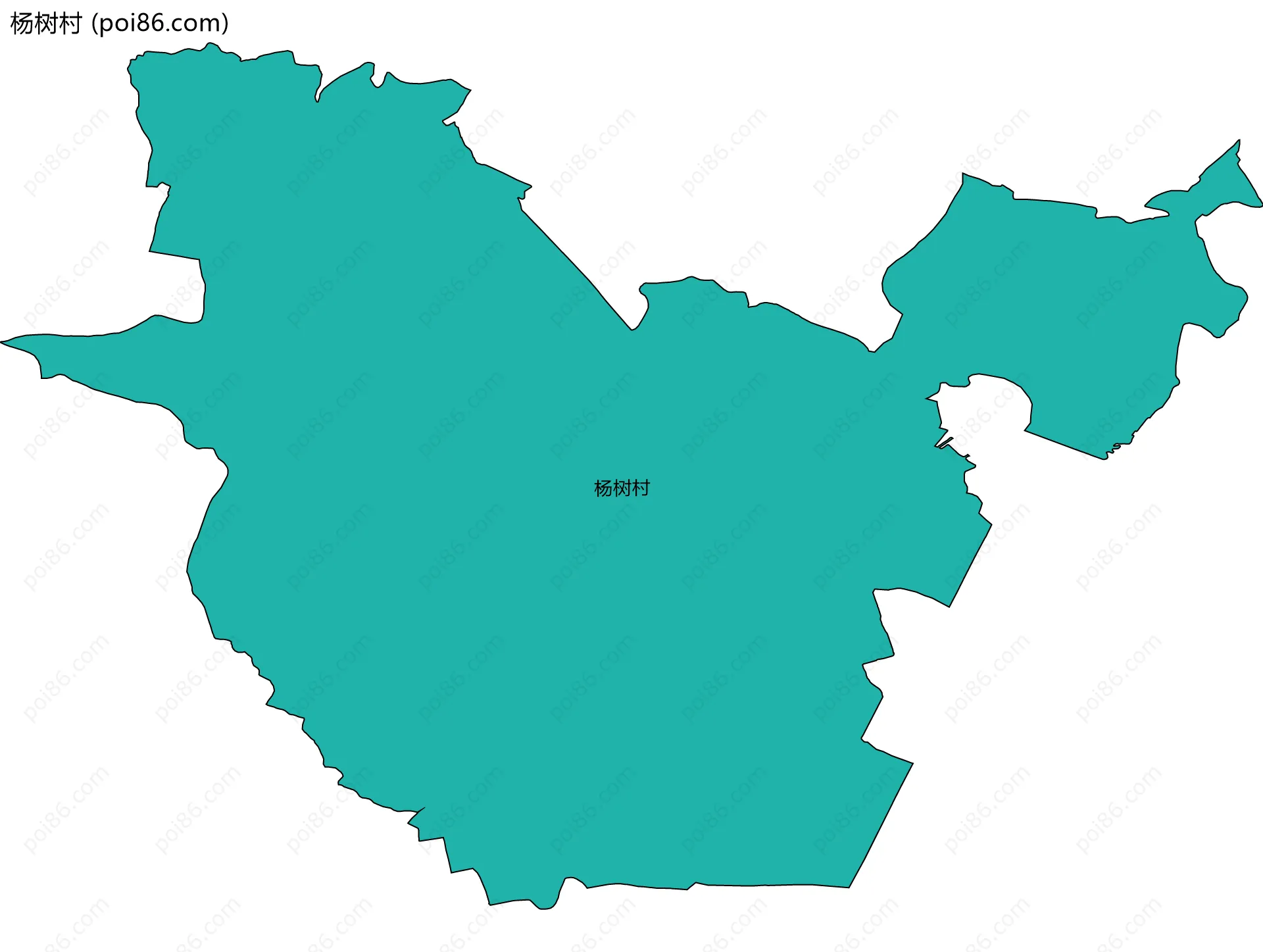 杨树村边界地图