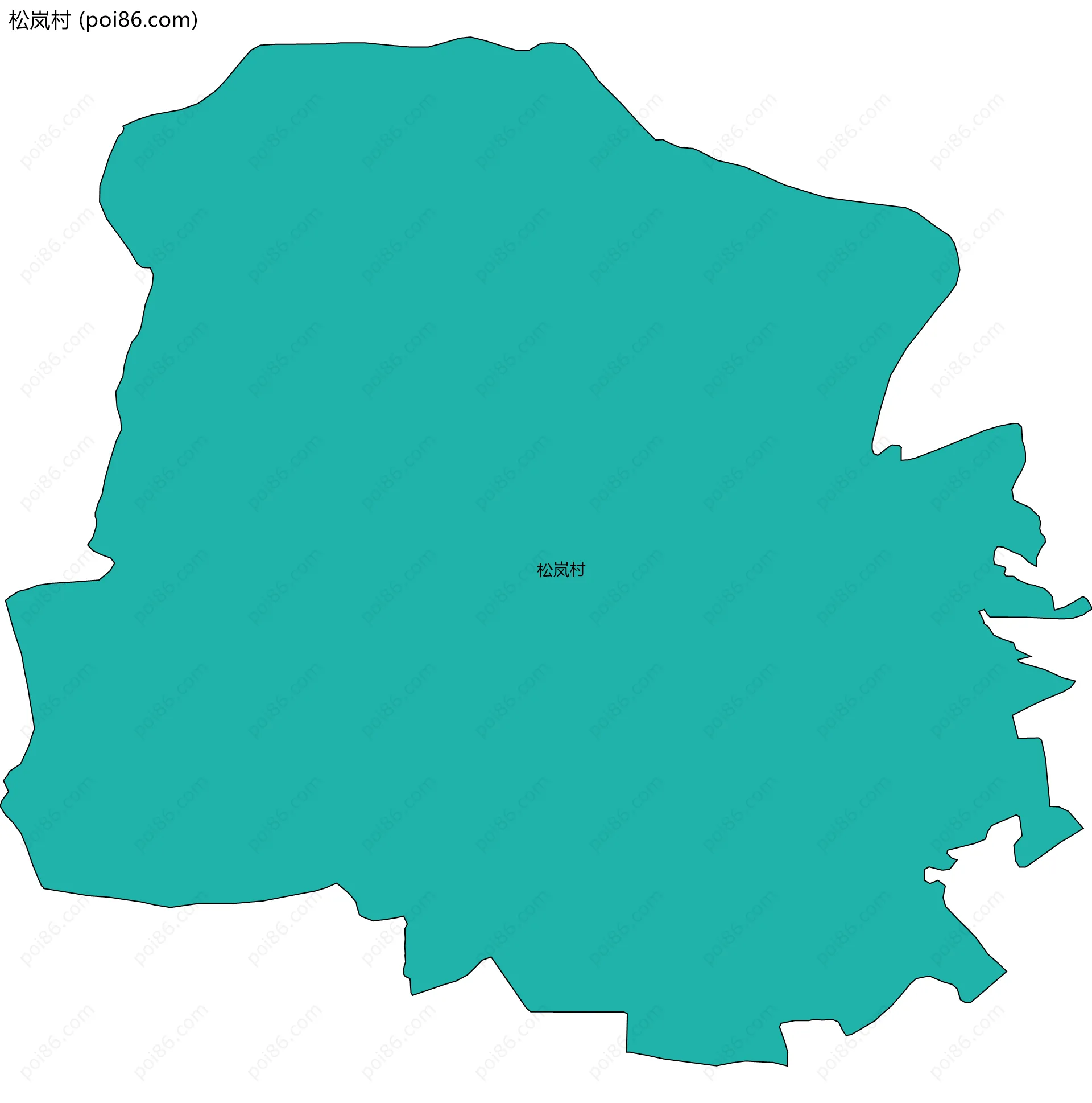 松岚村边界地图