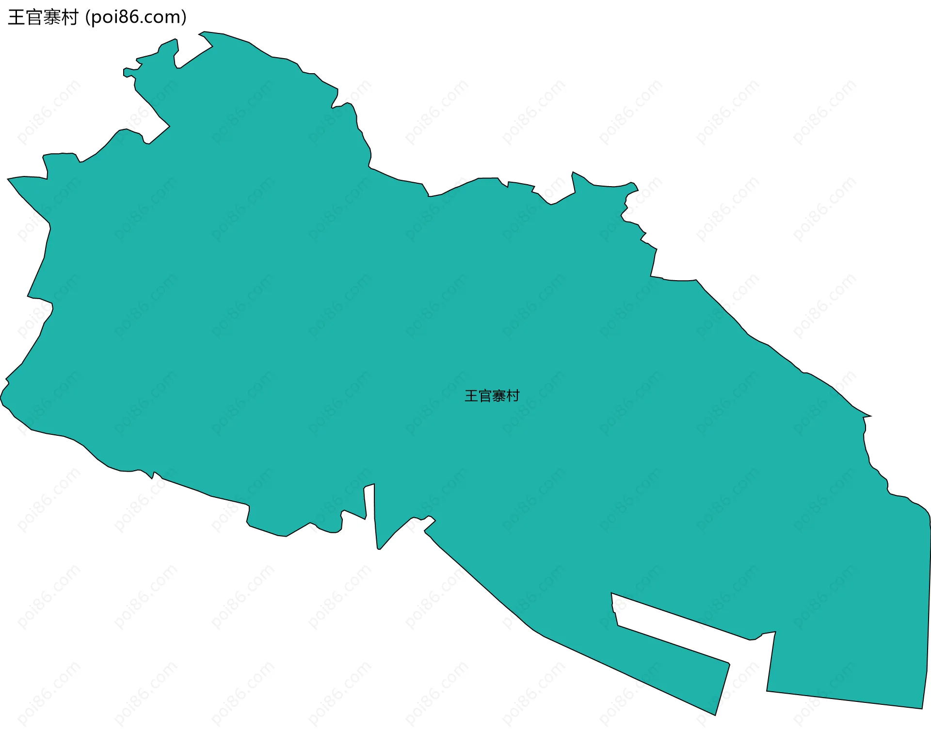 王官寨村边界地图