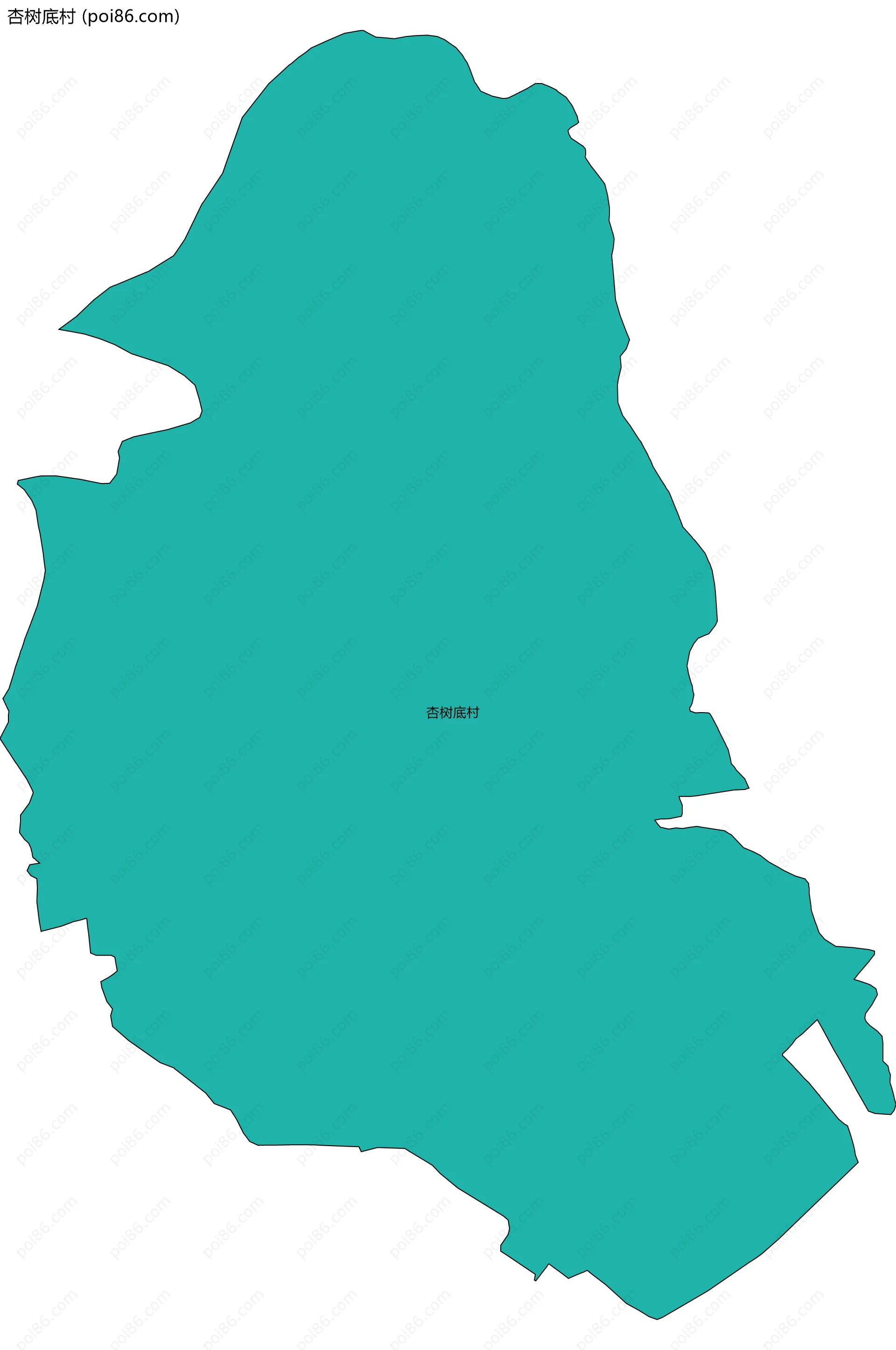 杏树底村边界地图