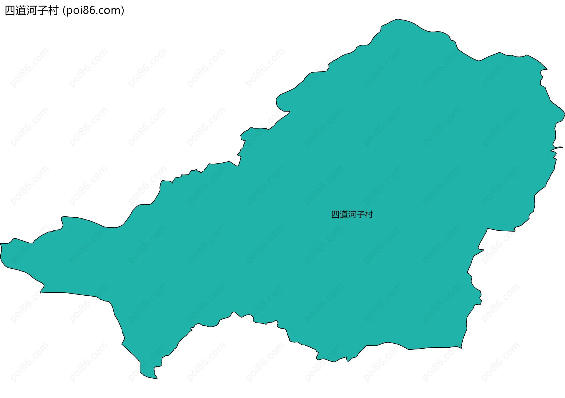 四道河子村边界地图