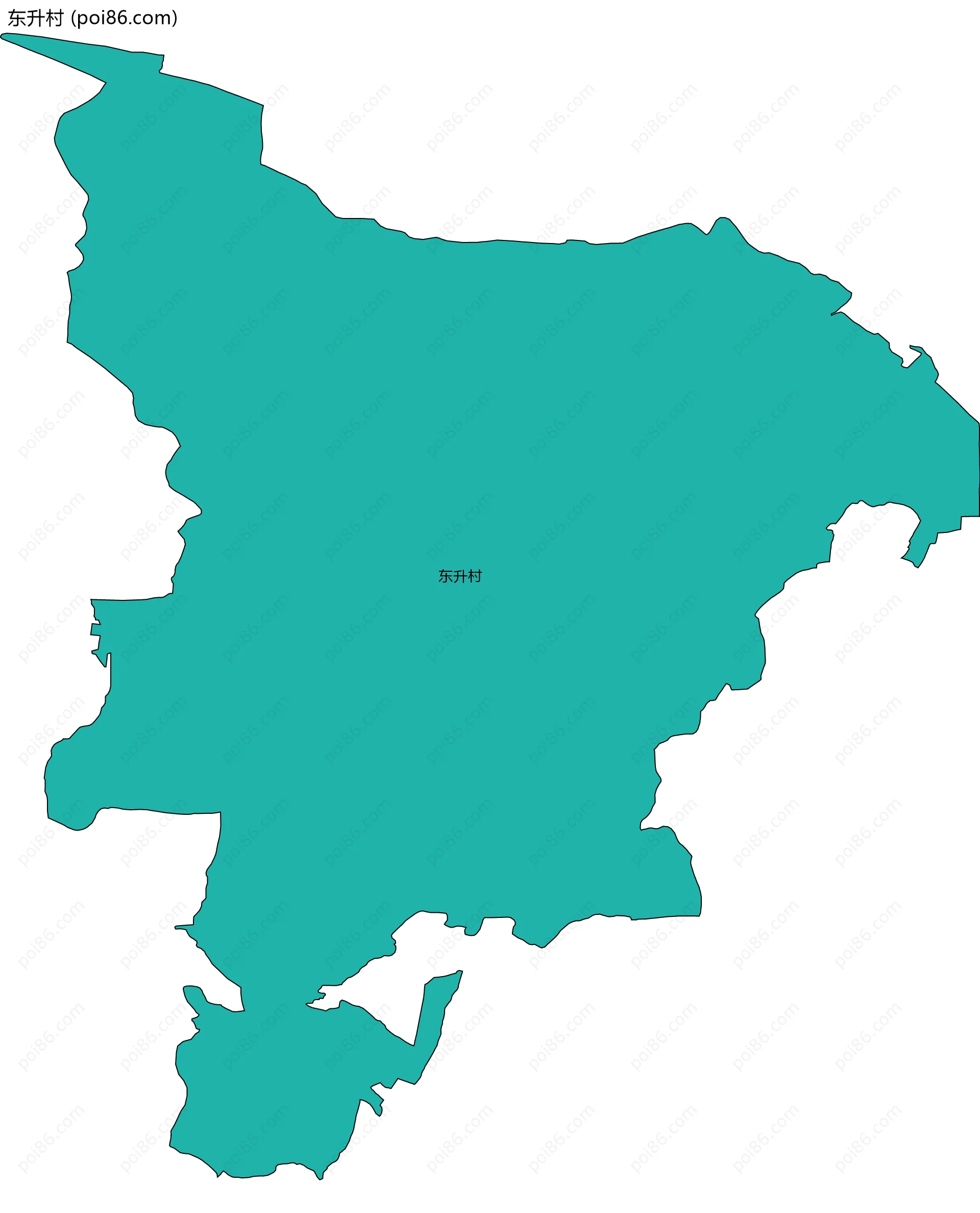 东升村边界地图