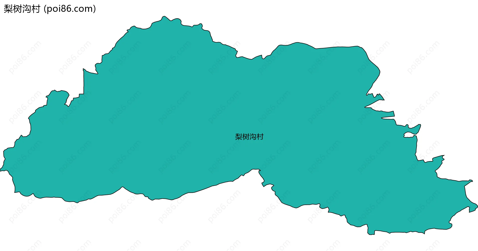 梨树沟村边界地图