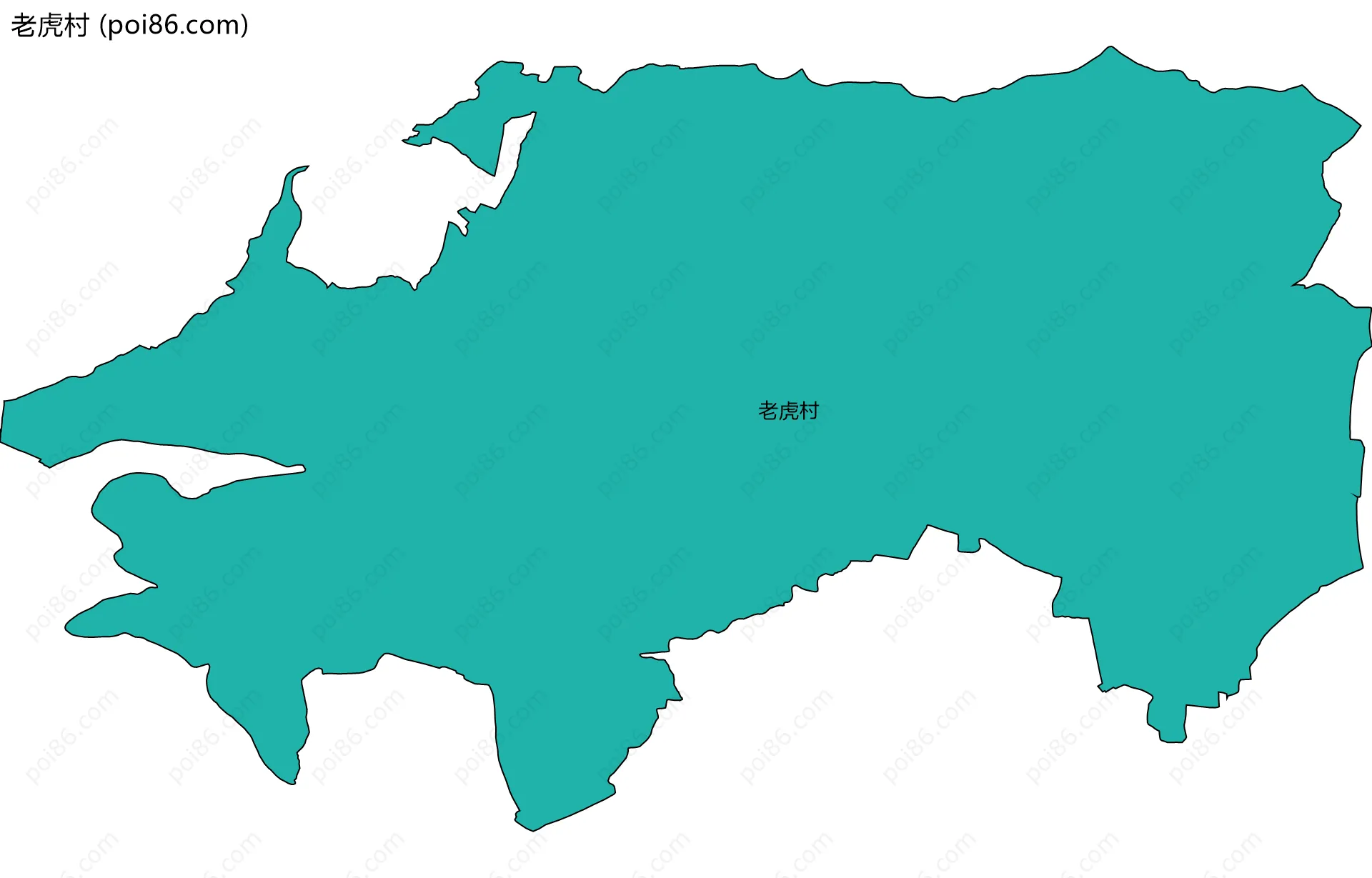 老虎村边界地图