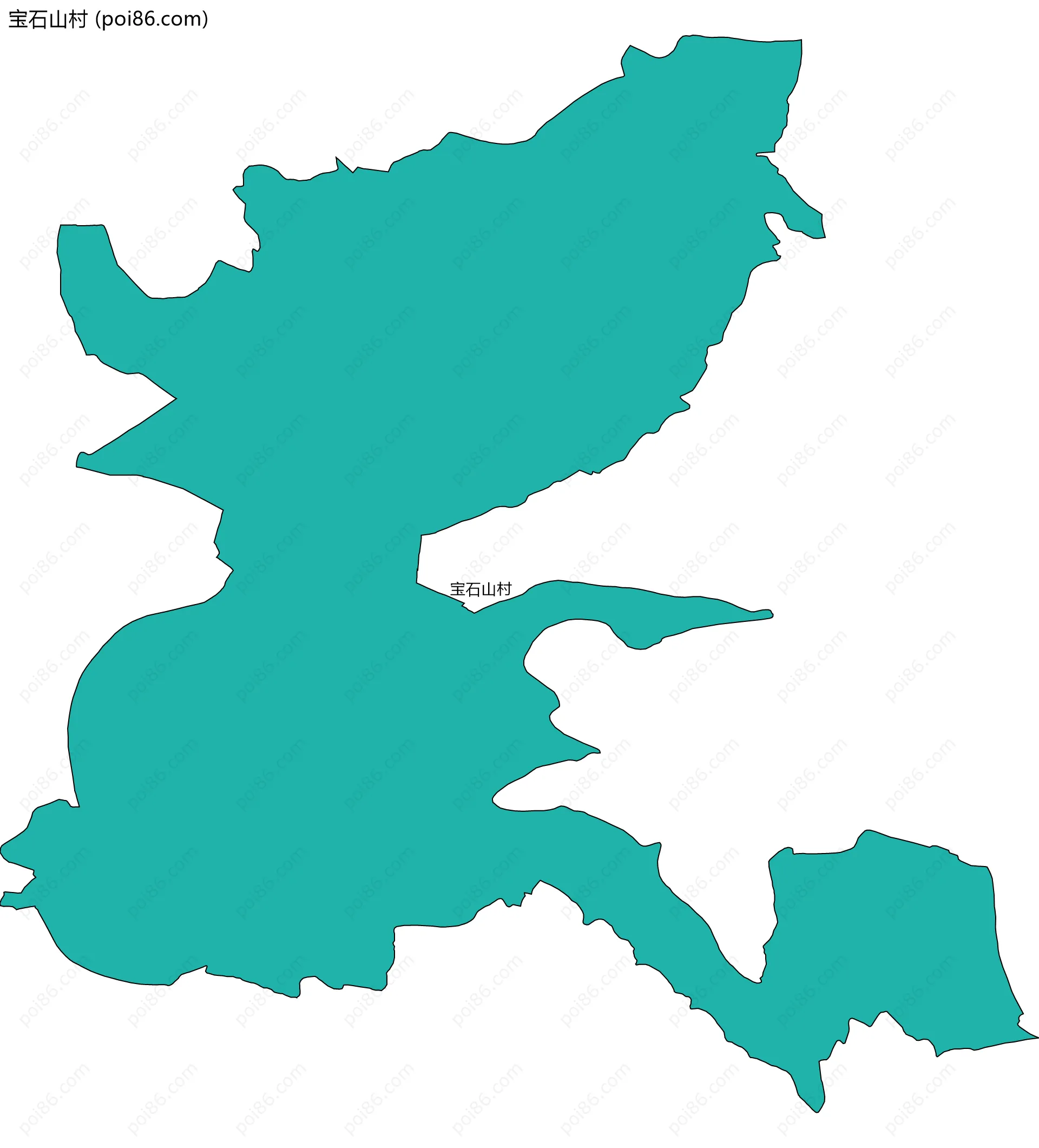 宝石山村边界地图