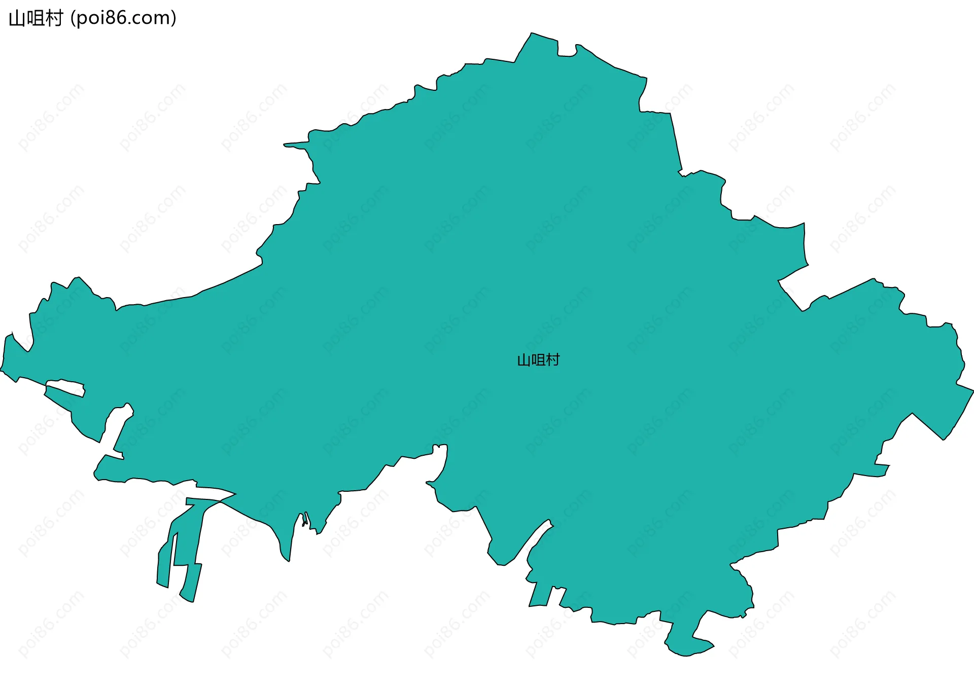 山咀村边界地图
