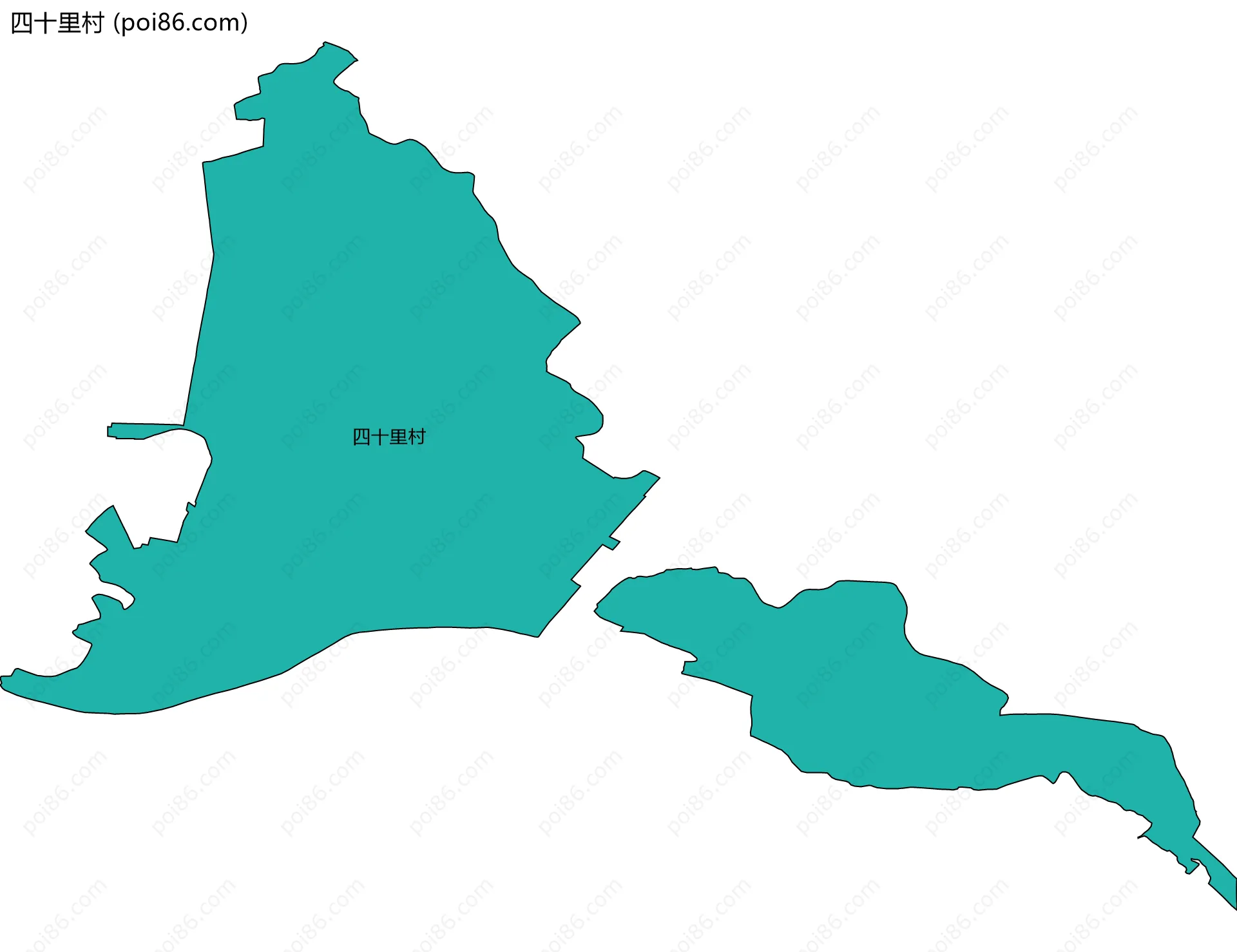 四十里村边界地图