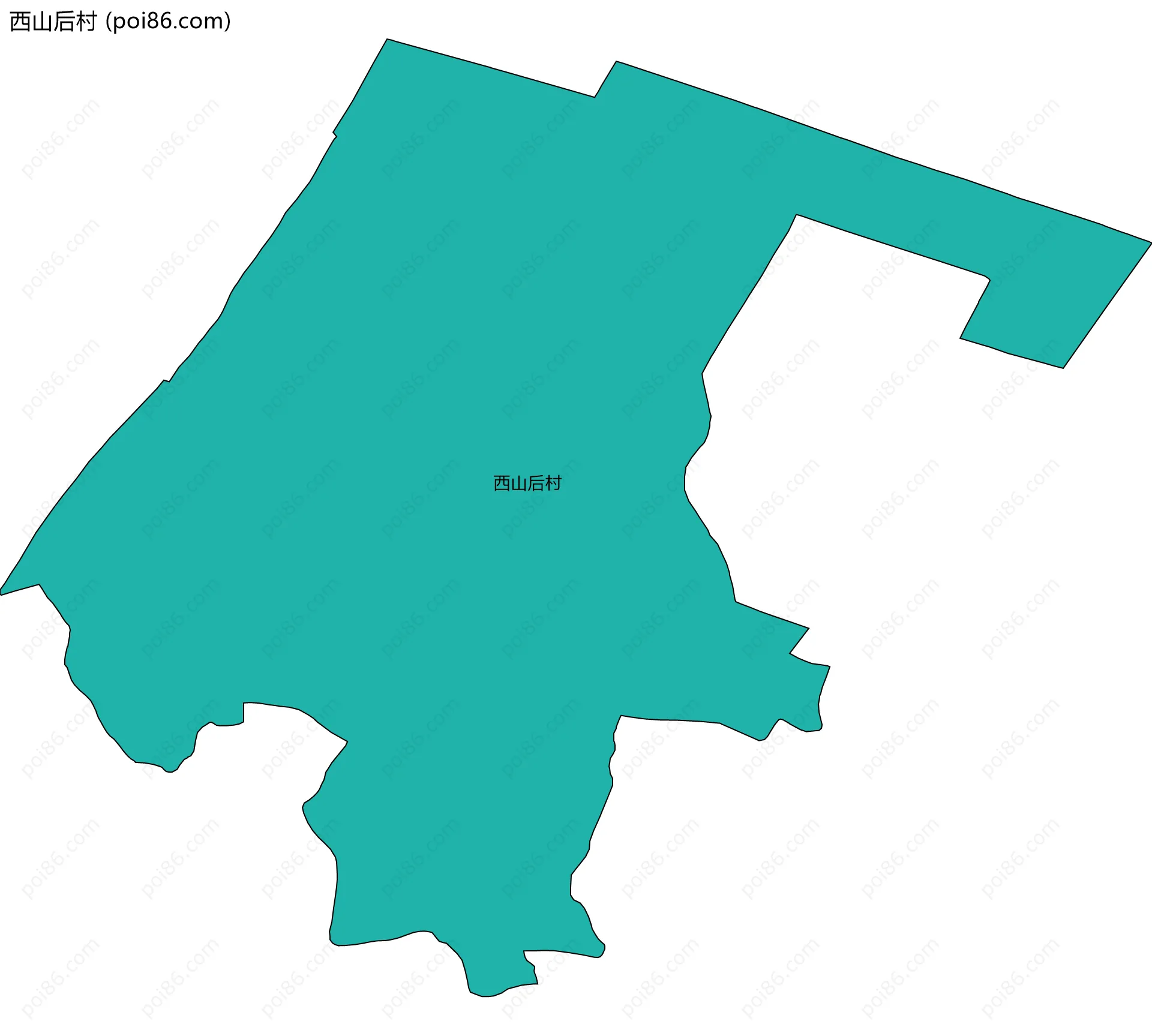 西山后村边界地图