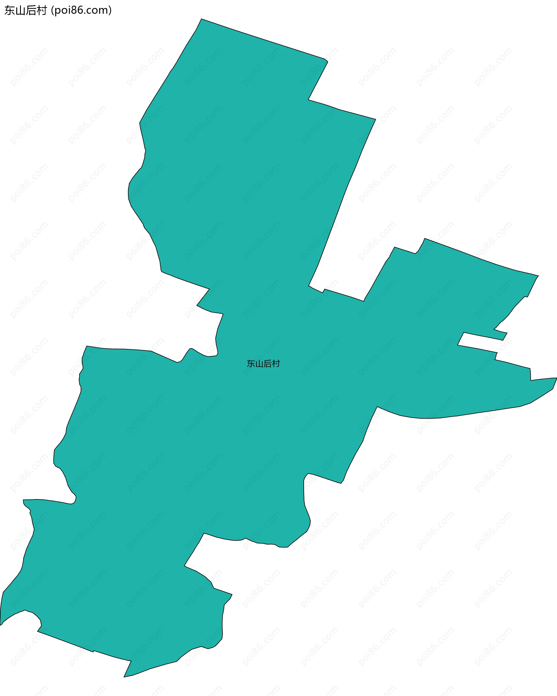 东山后村边界地图