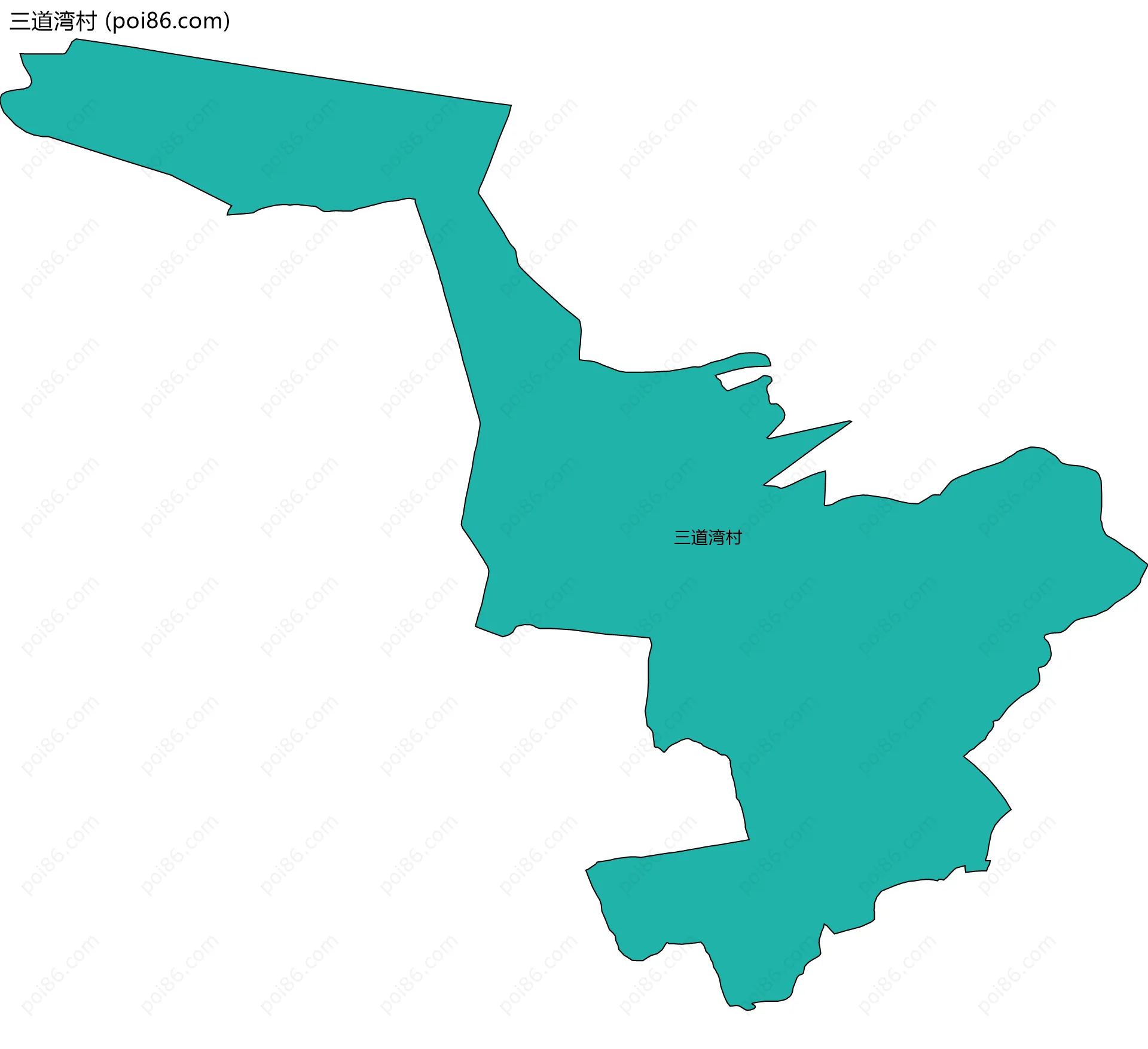 三道湾村边界地图