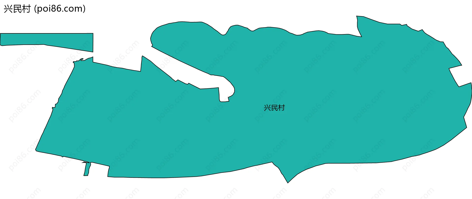 兴民村边界地图