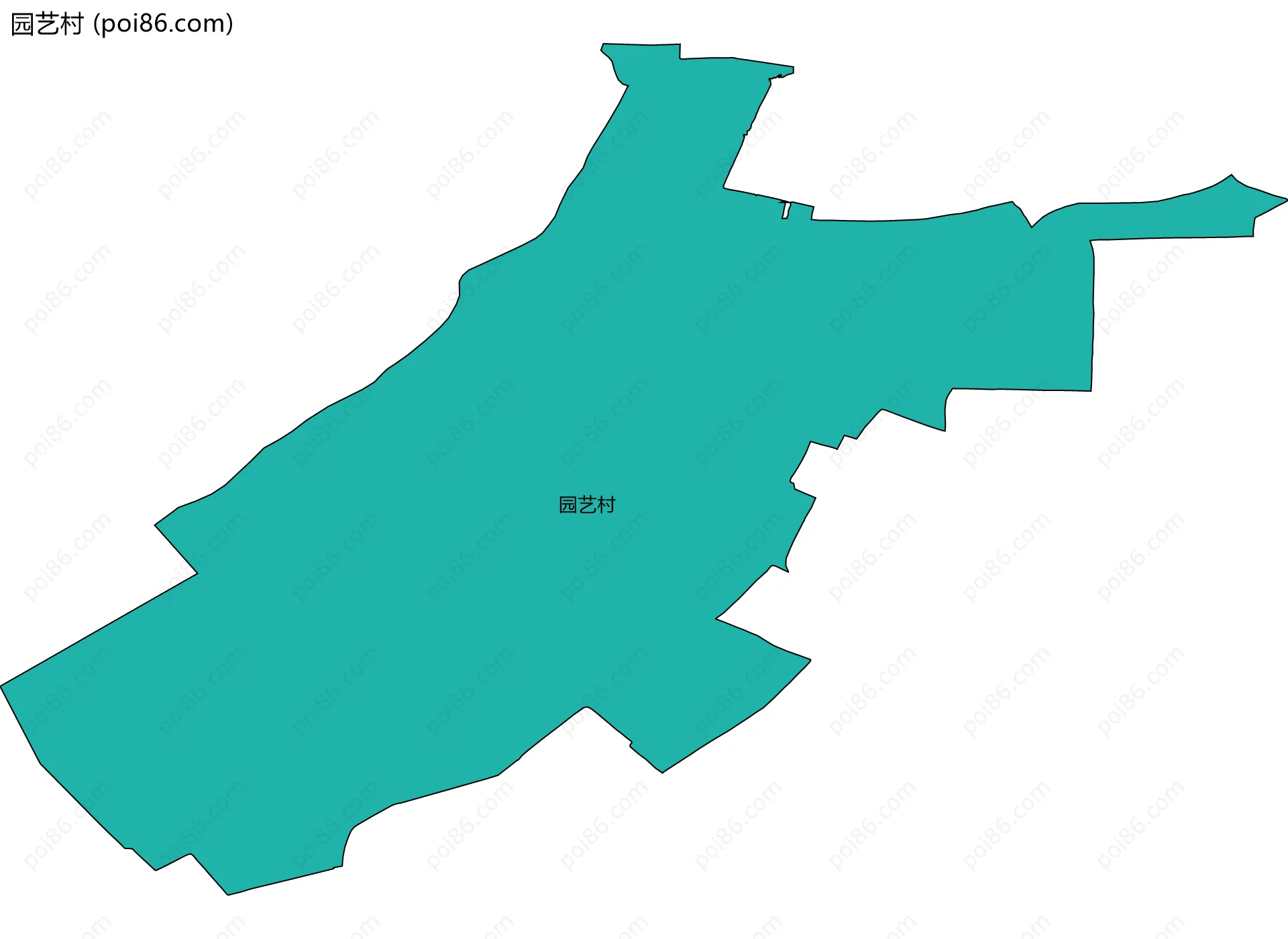 园艺村边界地图