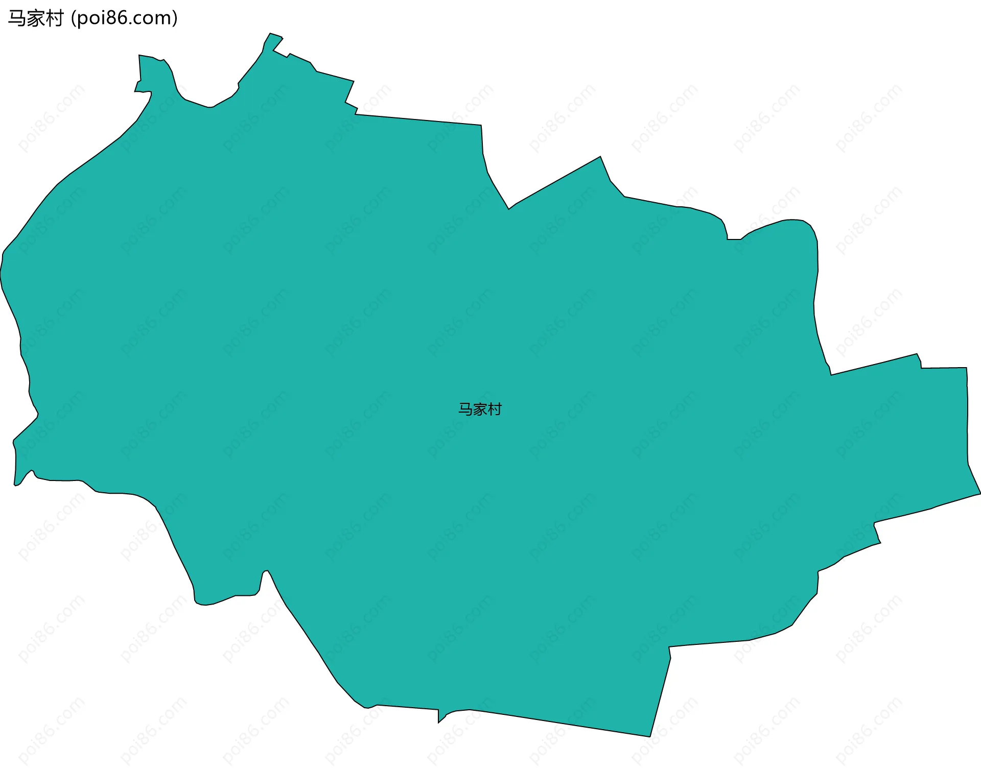马家村边界地图