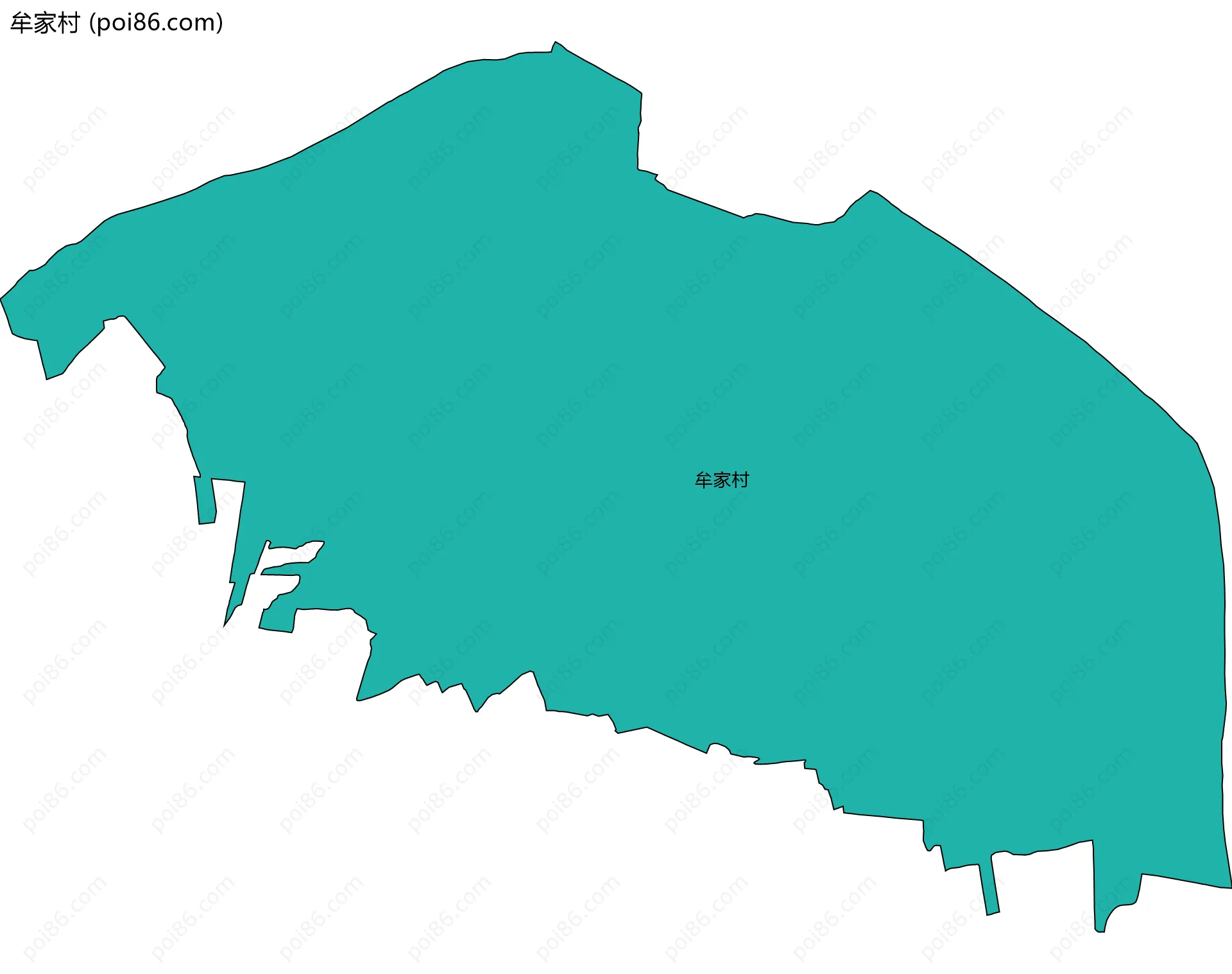 牟家村边界地图