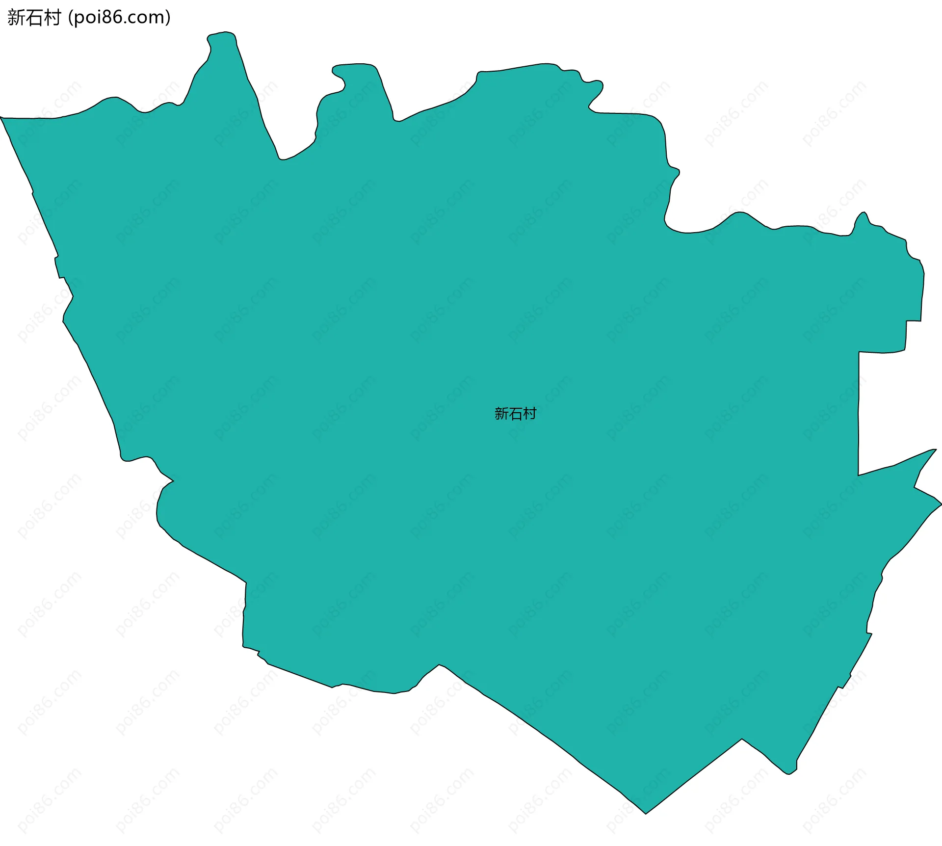 新石村边界地图